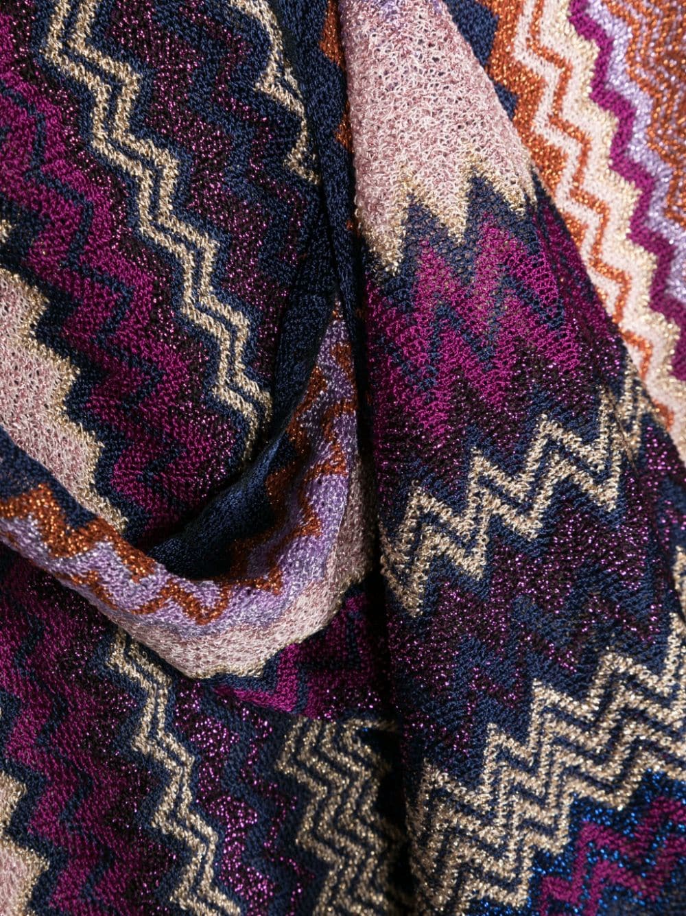 Missoni MISSONI- Chevron Pattern Fringed Scarf