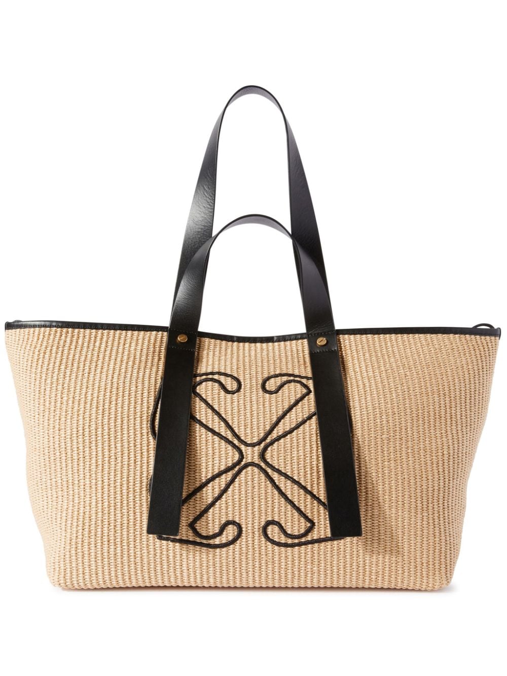 OFF-WHITE OFF-WHITE- Day Off Medium Raffia Handbag