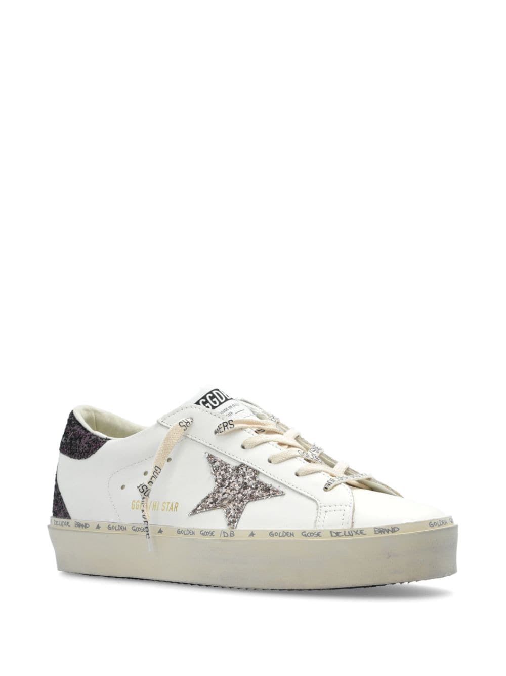 Golden Goose GOLDEN GOOSE- Hi Star Leather Sneakers