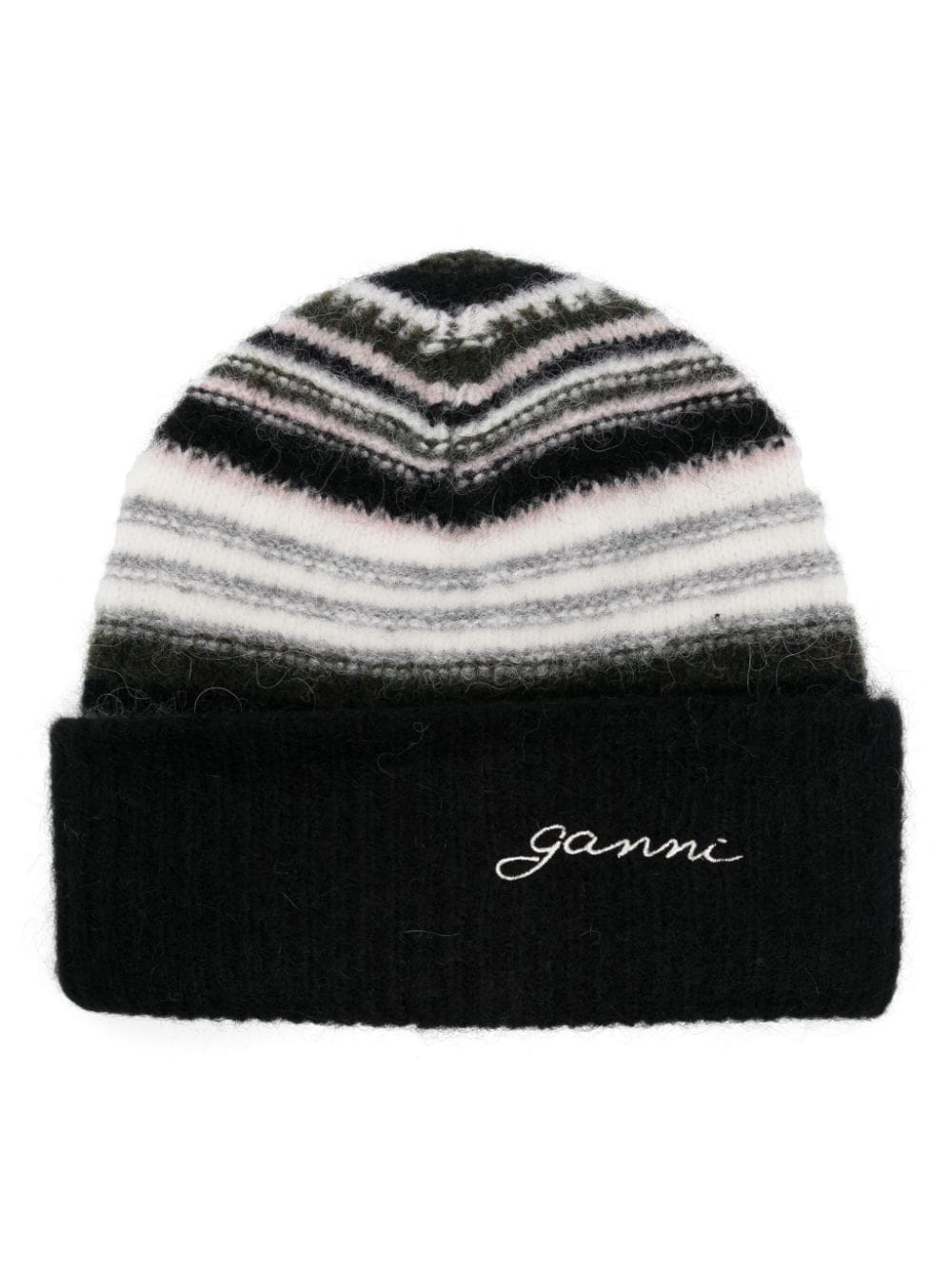 Ganni GANNI- Striped Wool Beanie