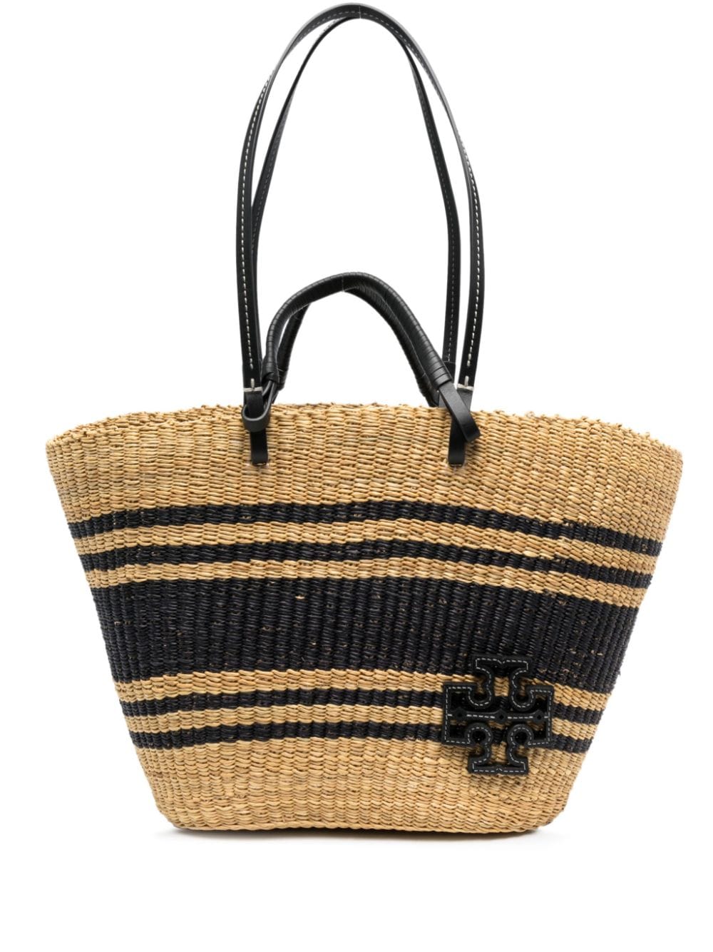 Tory Burch TORY BURCH- Ella Striped Straw Basket Tote