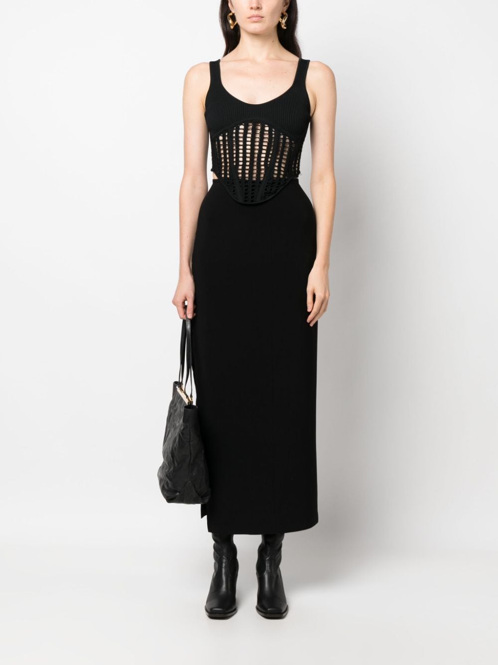 Norma Kamali NORMA KAMALI- Side Slit Long Skirt