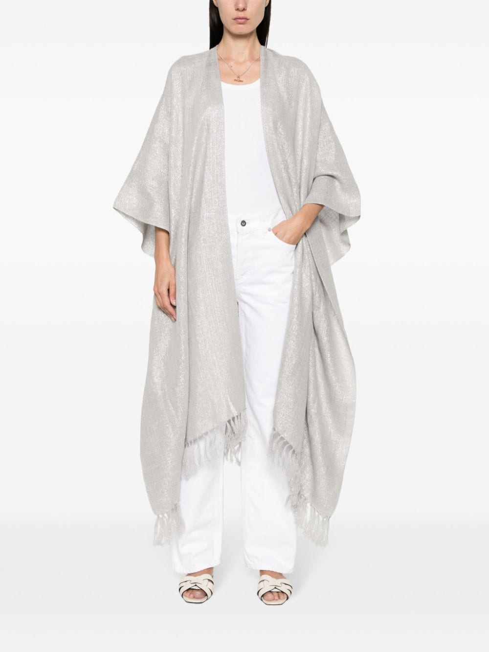 Brunello Cucinelli BRUNELLO CUCINELLI- Linen Blend Poncho