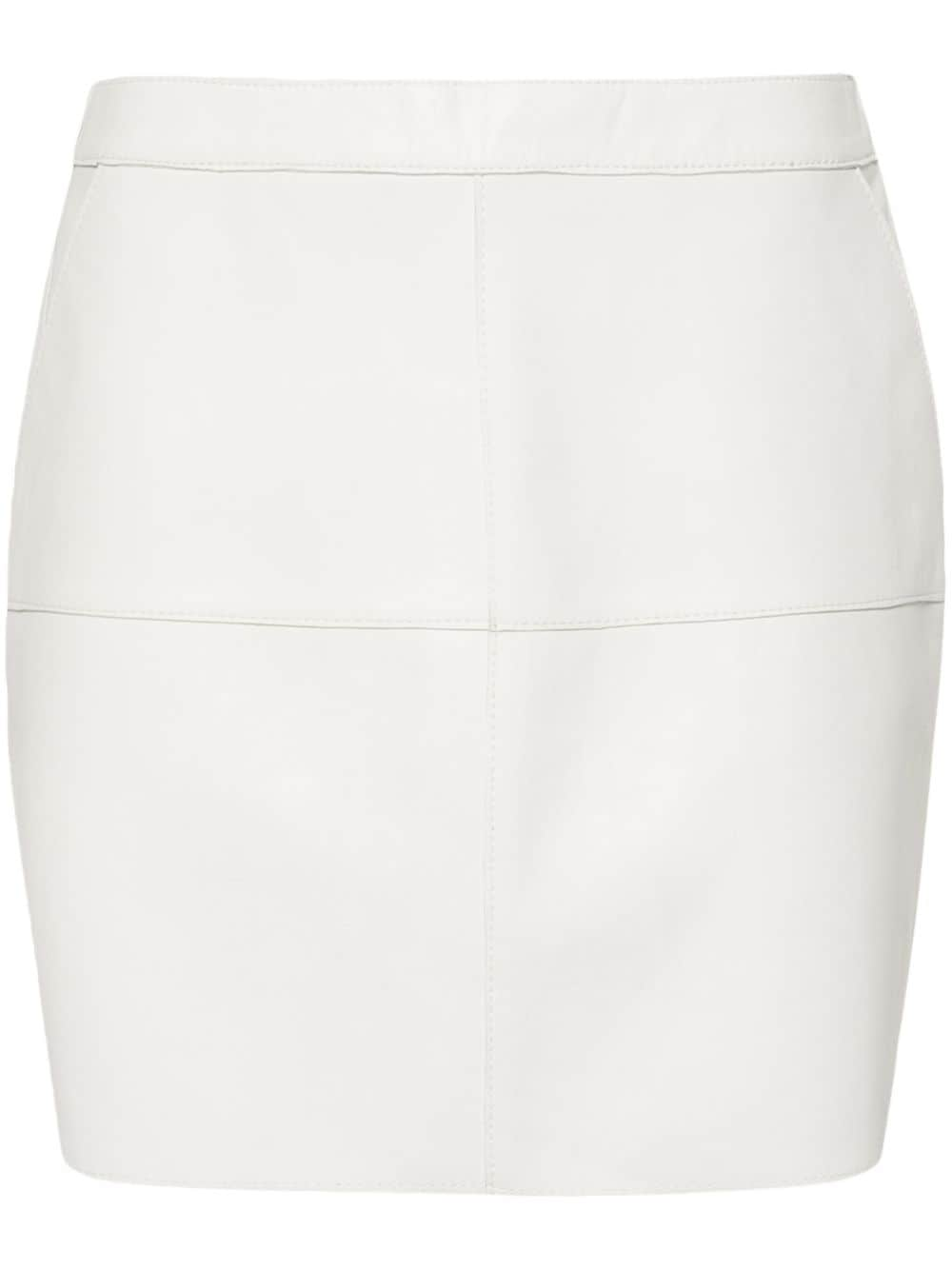 Parosh PAROSH- Leather Mini Skirt