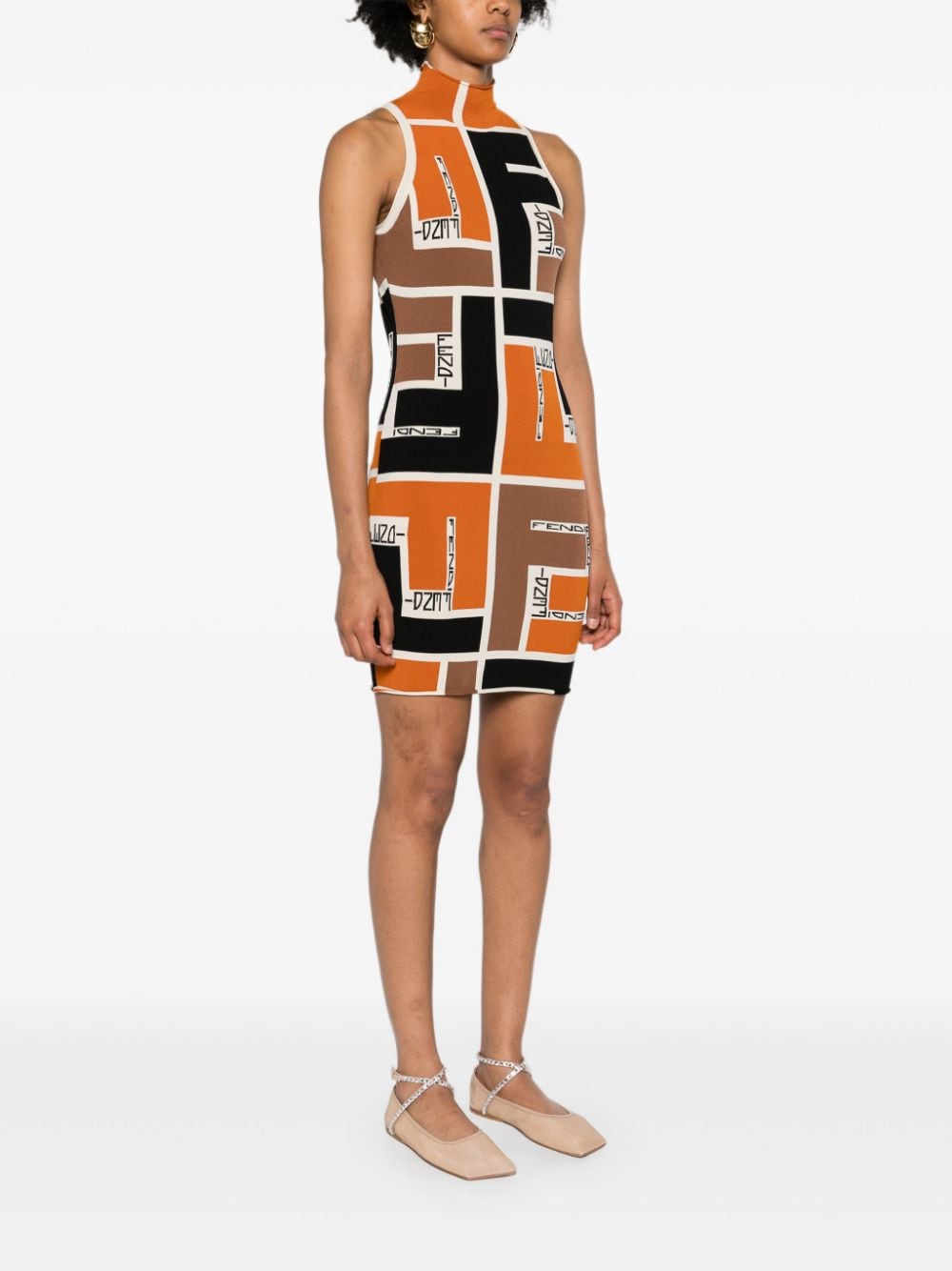 FENDI FENDI- Printed Short Dress