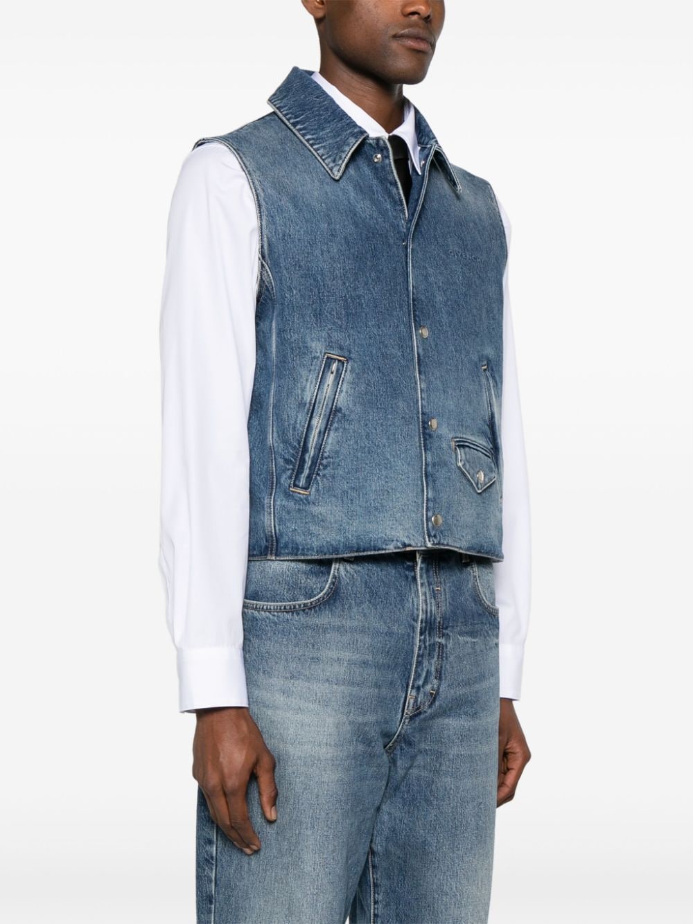 Givenchy GIVENCHY- Denim Cotton Vest