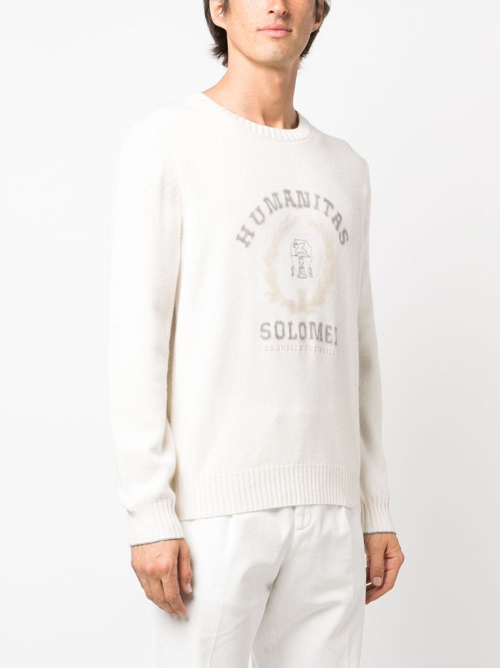 Brunello Cucinelli BRUNELLO CUCINELLI- Logo Cashmere Sweater