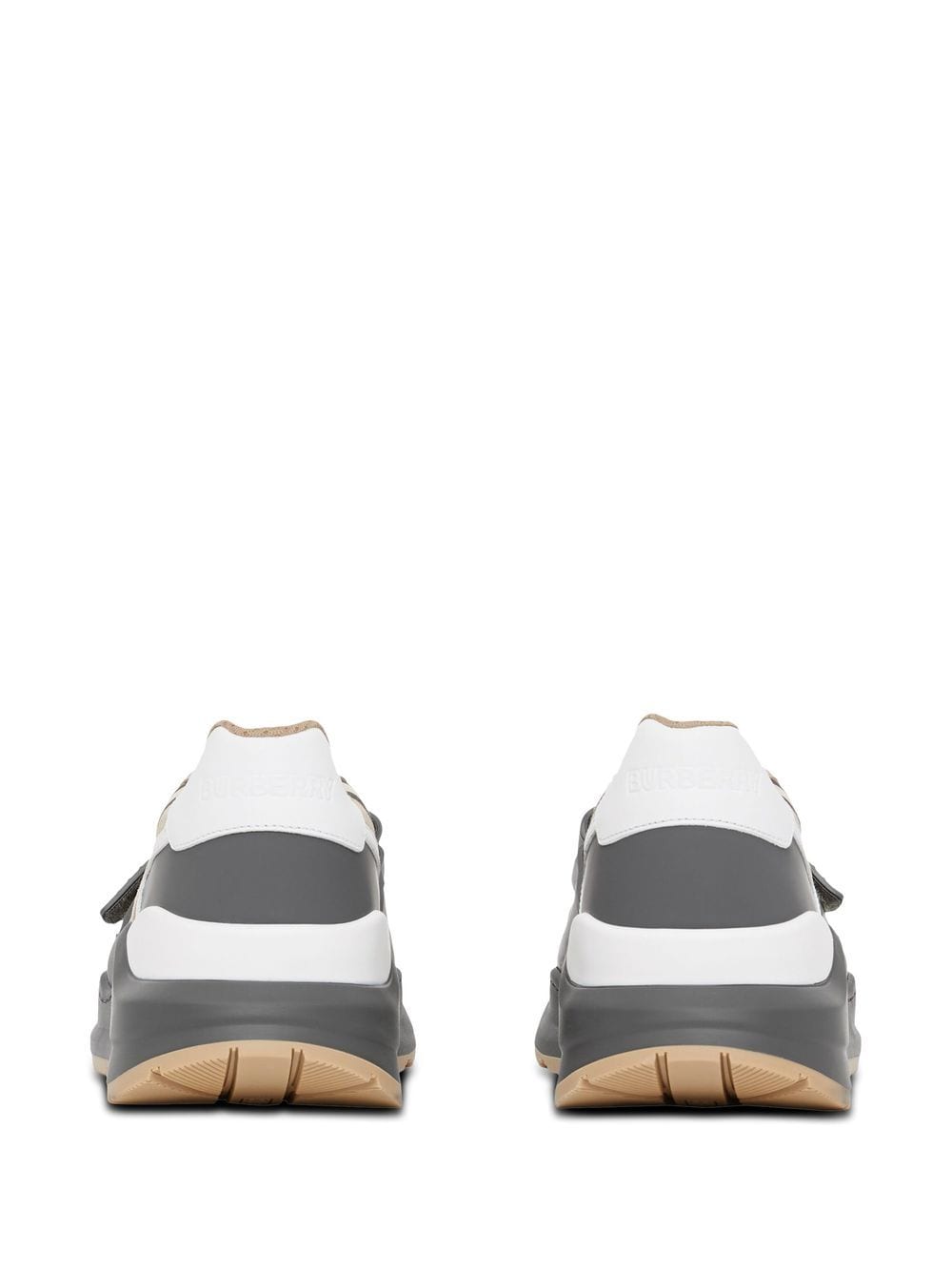 Burberry BURBERRY- Check Motif Leather Sneakers