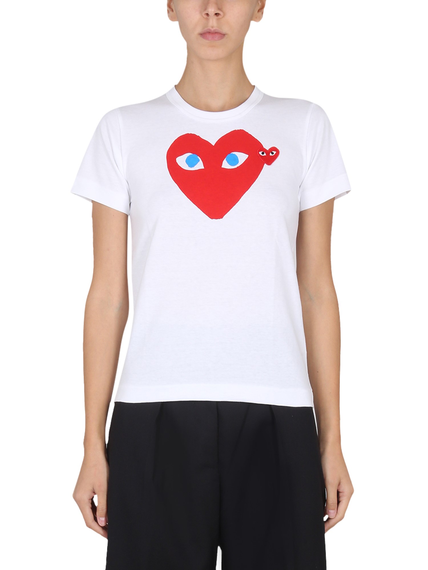 Comme Des Garçons Play comme des garcons play logo print t-shirt