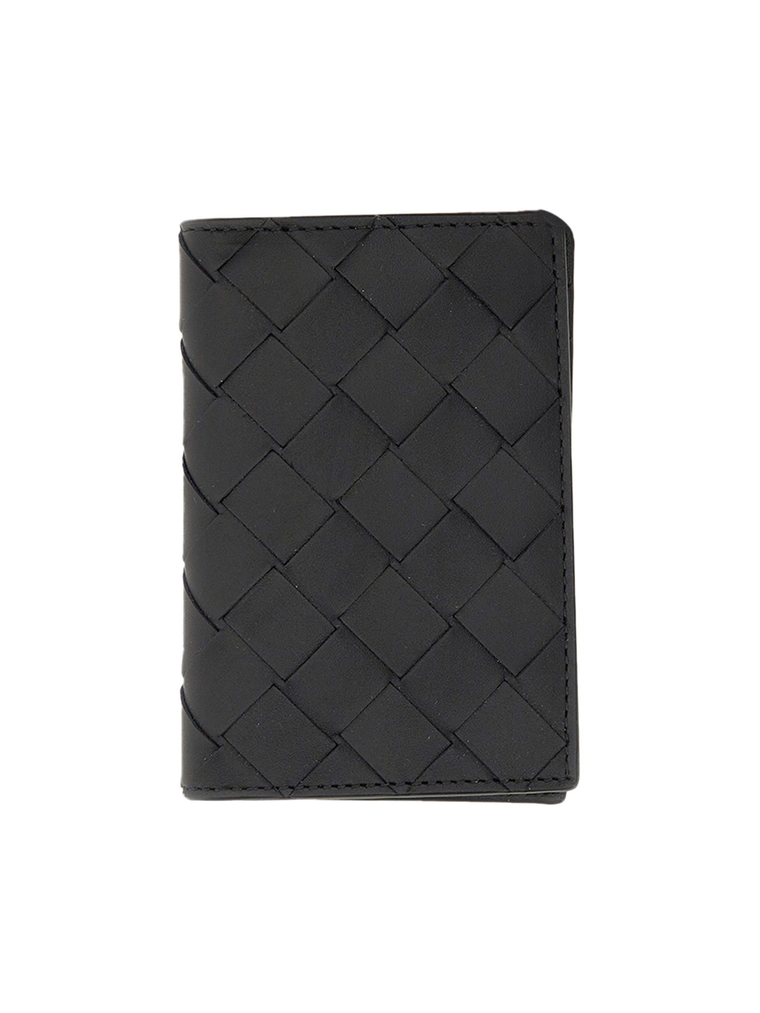 Bottega Veneta bottega veneta woven card holder with flap