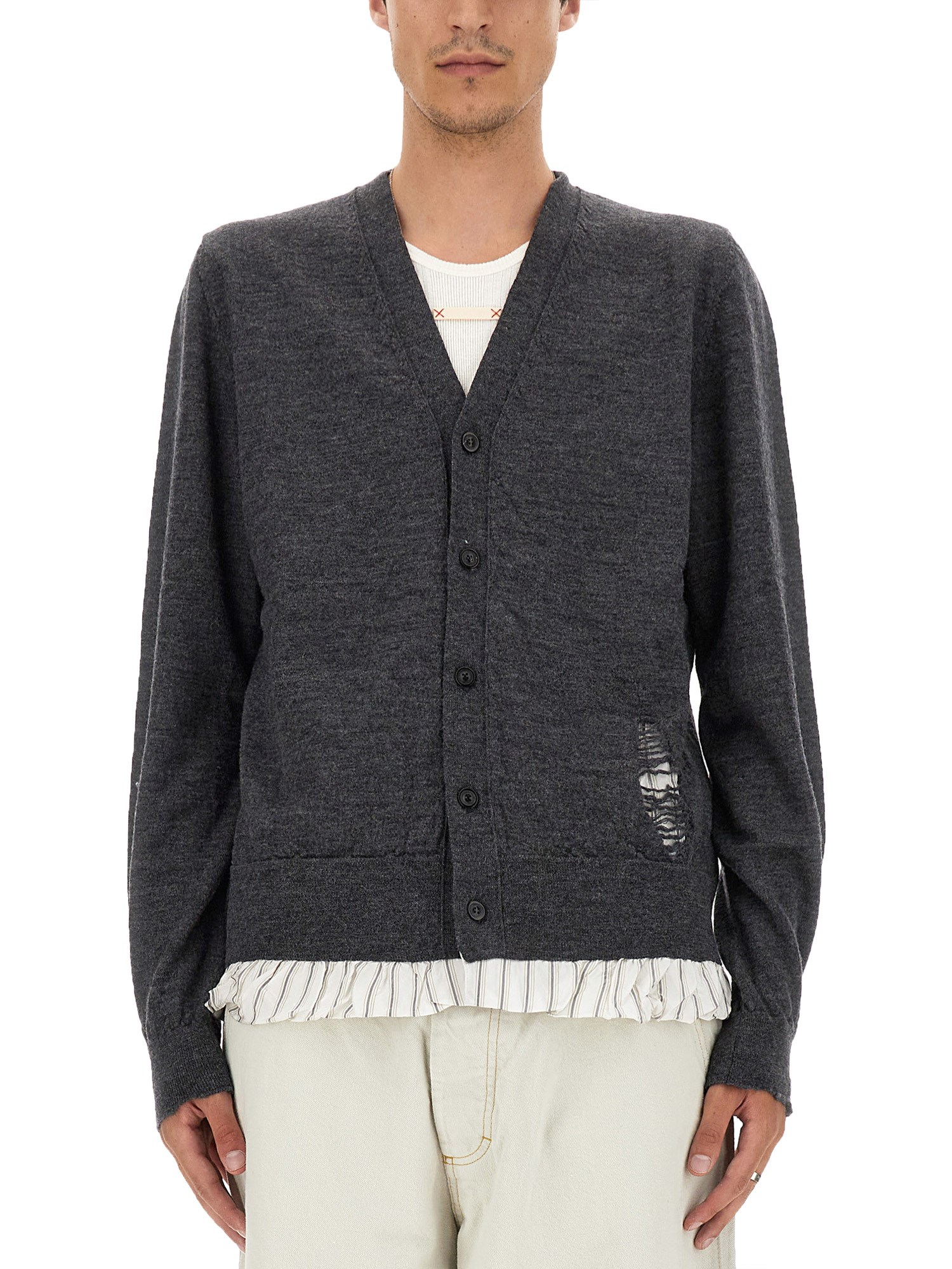 Maison Margiela maison margiela distressed cardigan