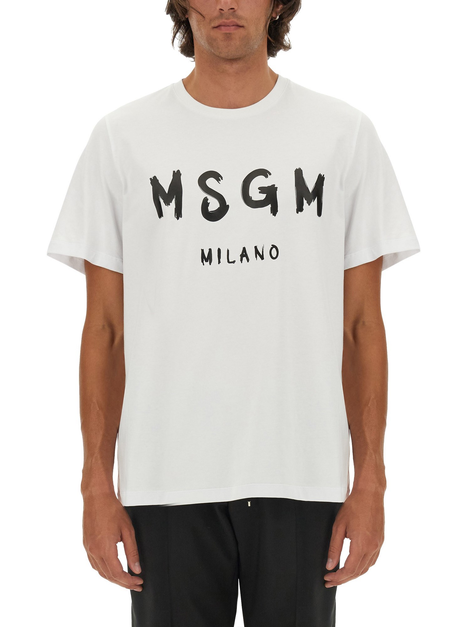 Msgm msgm t-shirt with brushed logo