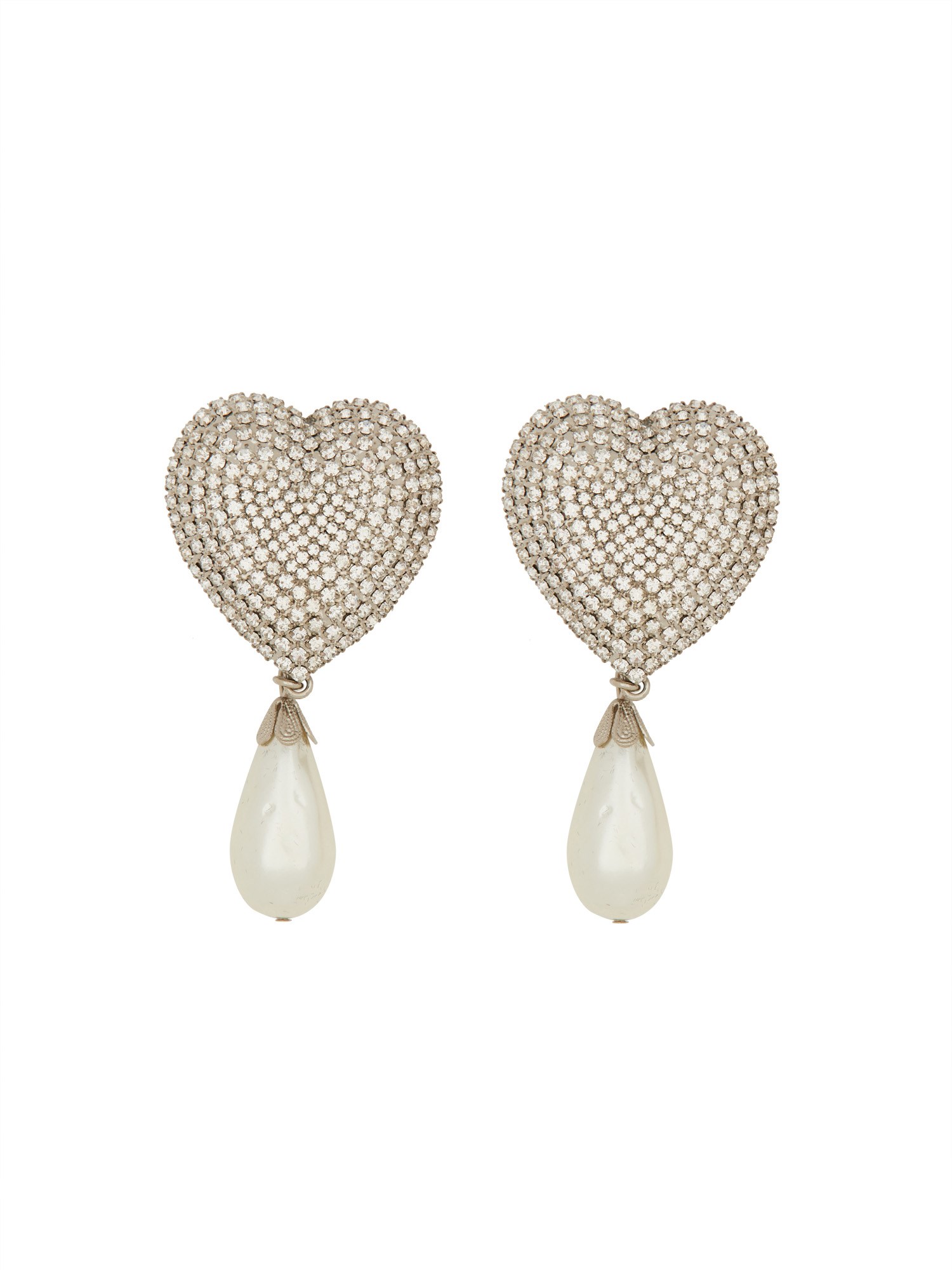 Alessandra Rich alessandra rich crystal heart earrings