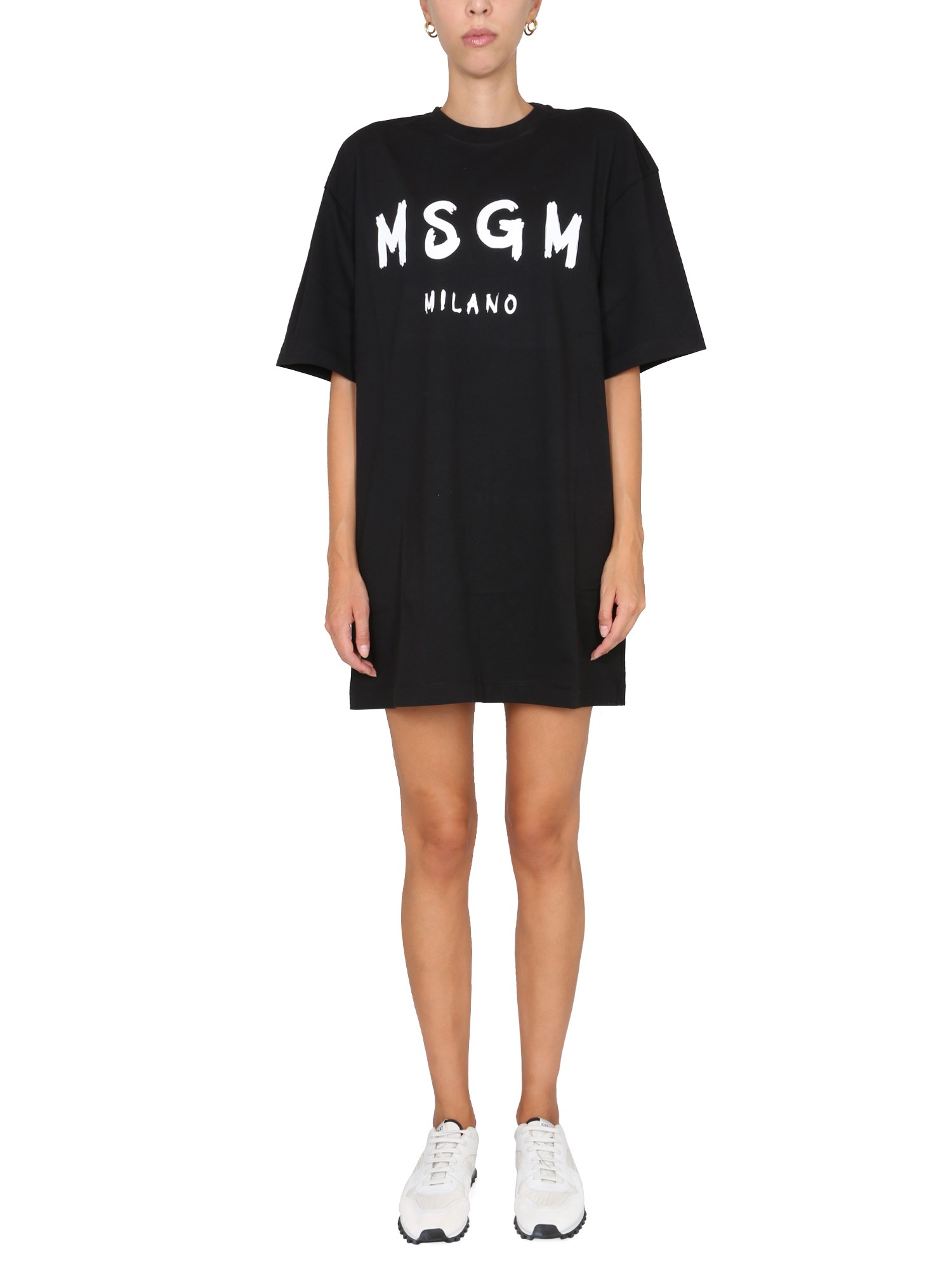 Msgm msgm brushed logo dress