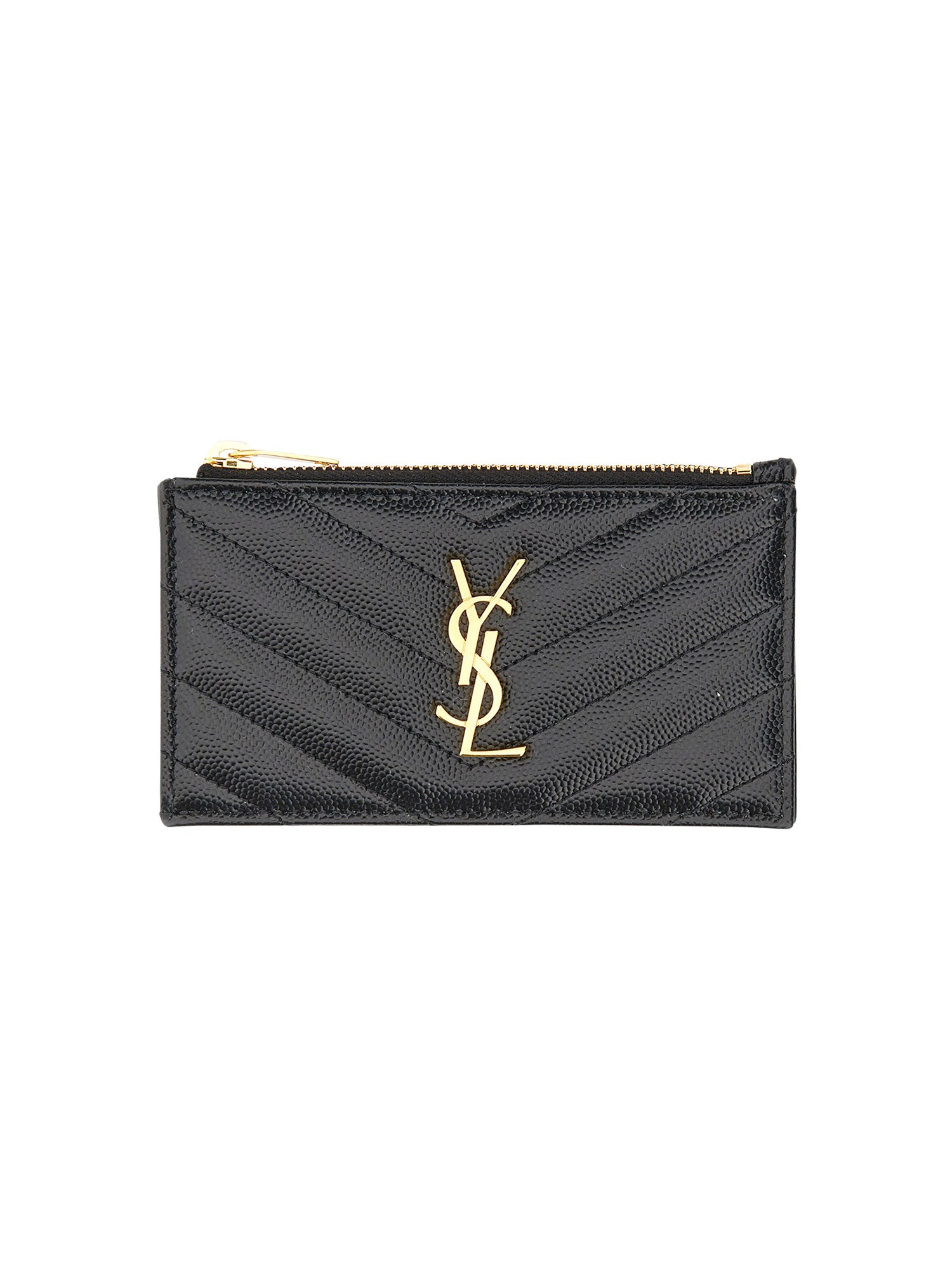 Saint Laurent saint laurent monogram logo card holder