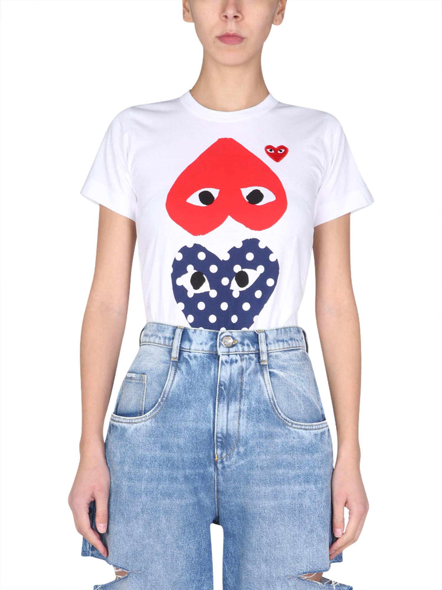 Comme Des Garçons Play comme des garcons play logo print t-shirt