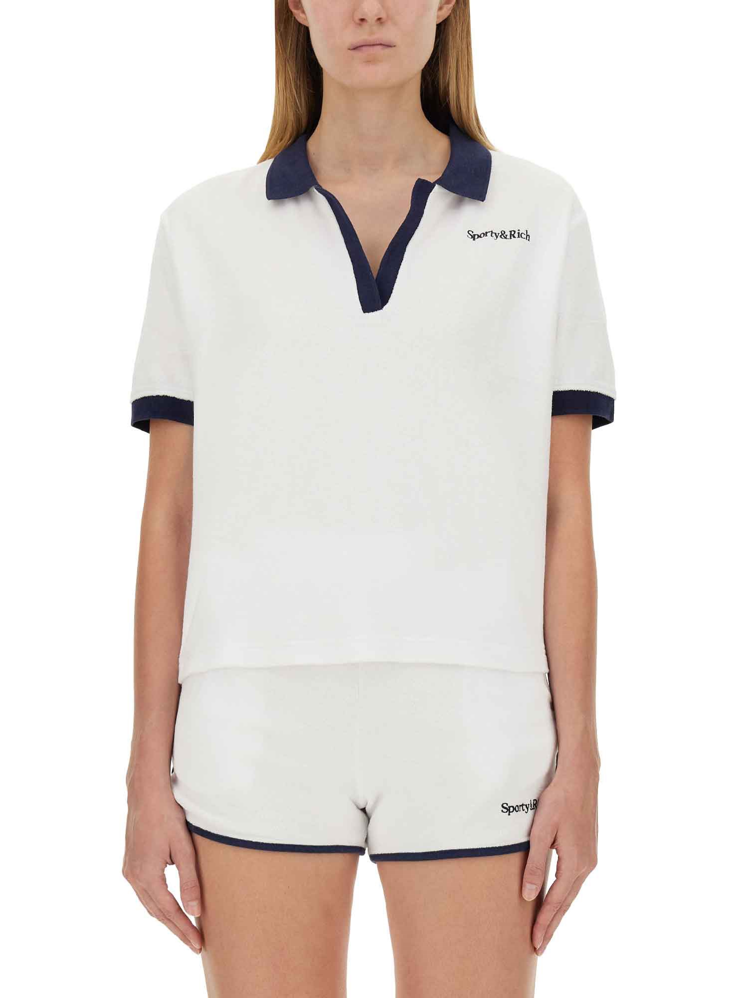 Sporty & Rich sporty & rich cotton polo