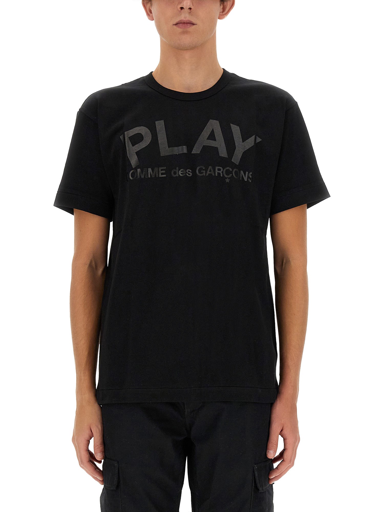 Comme Des Garçons Play comme des garcons play logo print t-shirt