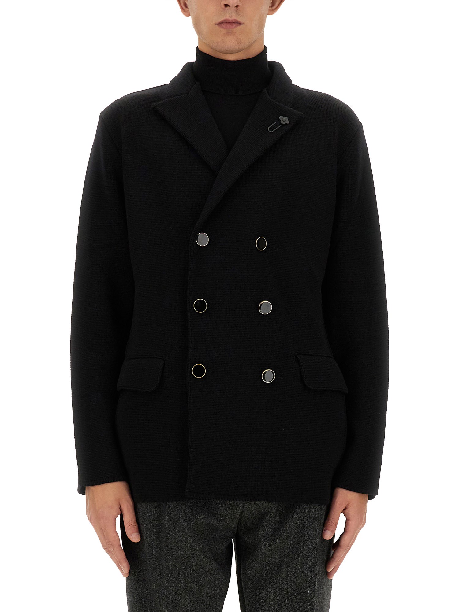 Lardini lardini double-breasted peacoat