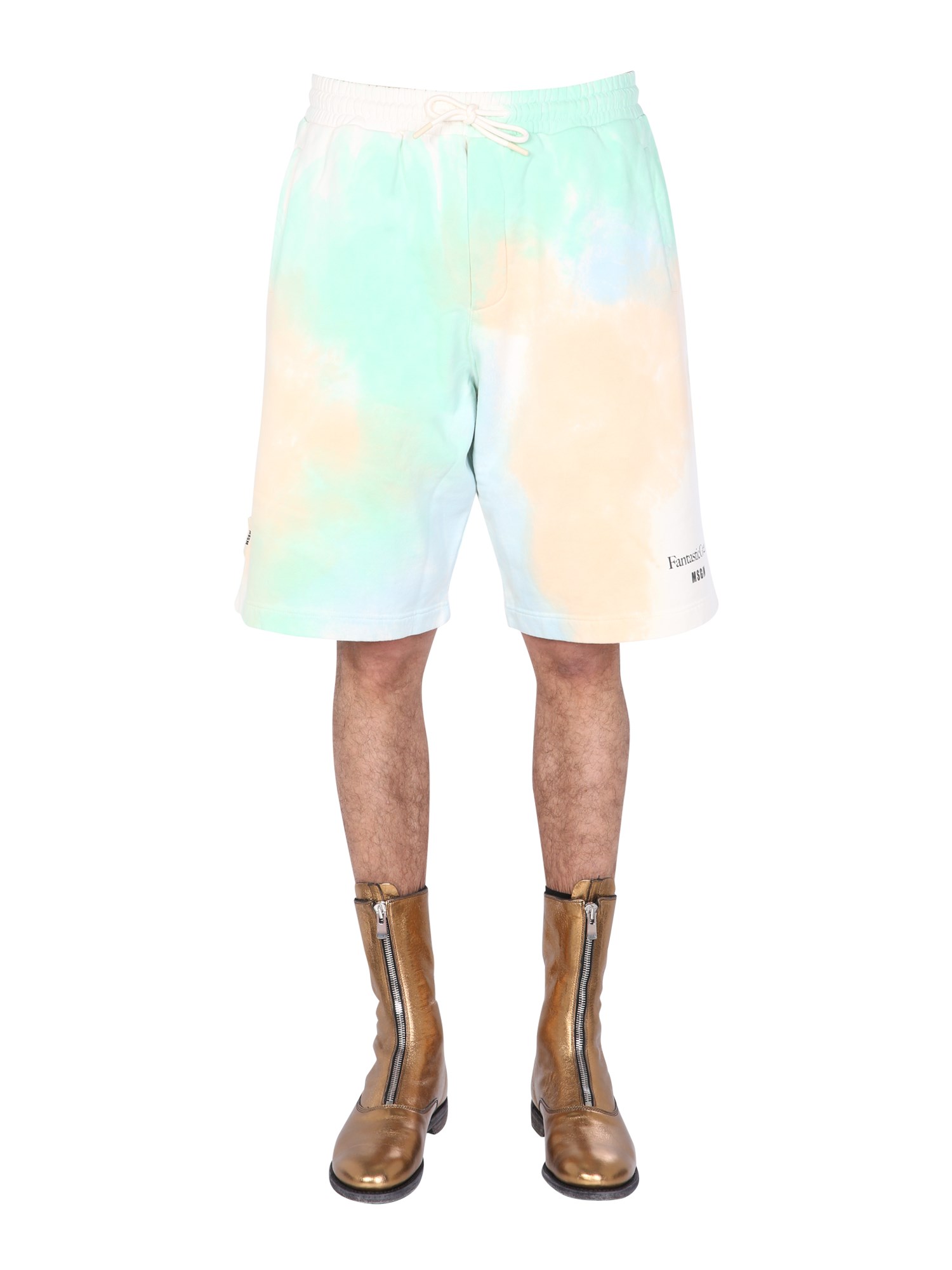 Msgm msgm tie dye pattern bermuda