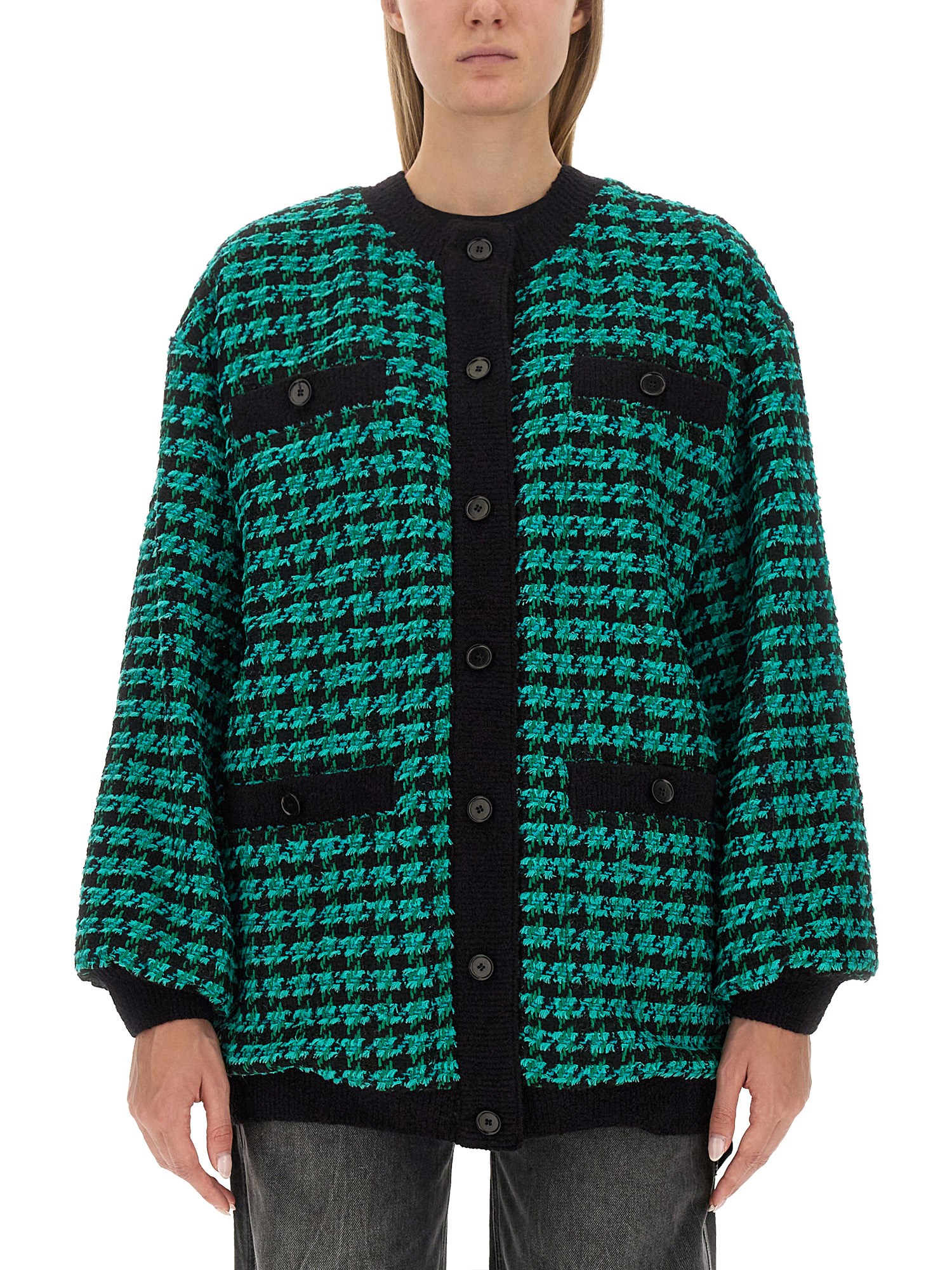 Msgm msgm houndstooth tweed jacket