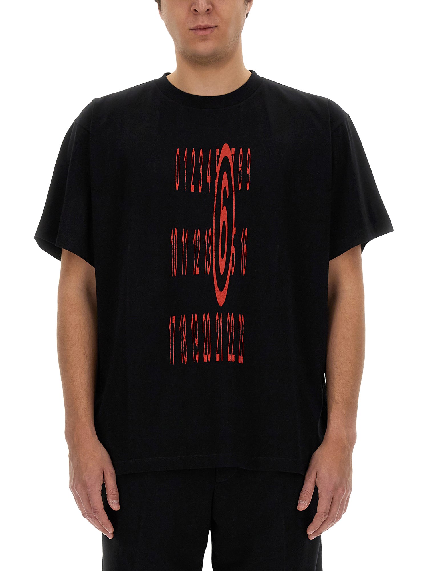 MM6 Maison Margiela mm6 maison margiela basic t-shirt with print