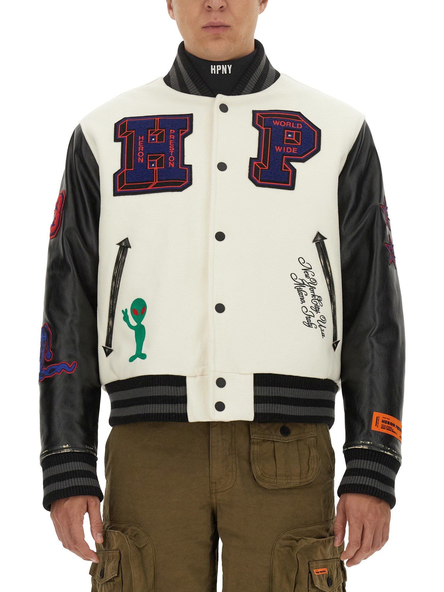 HERON PRESTON heron preston bomber varsity