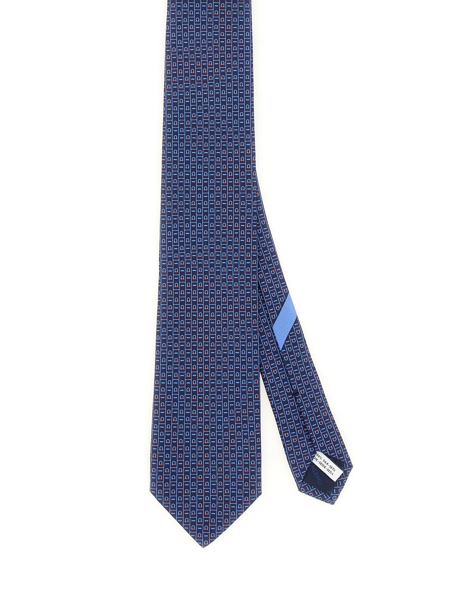 Ferragamo ferragamo tie with logo print