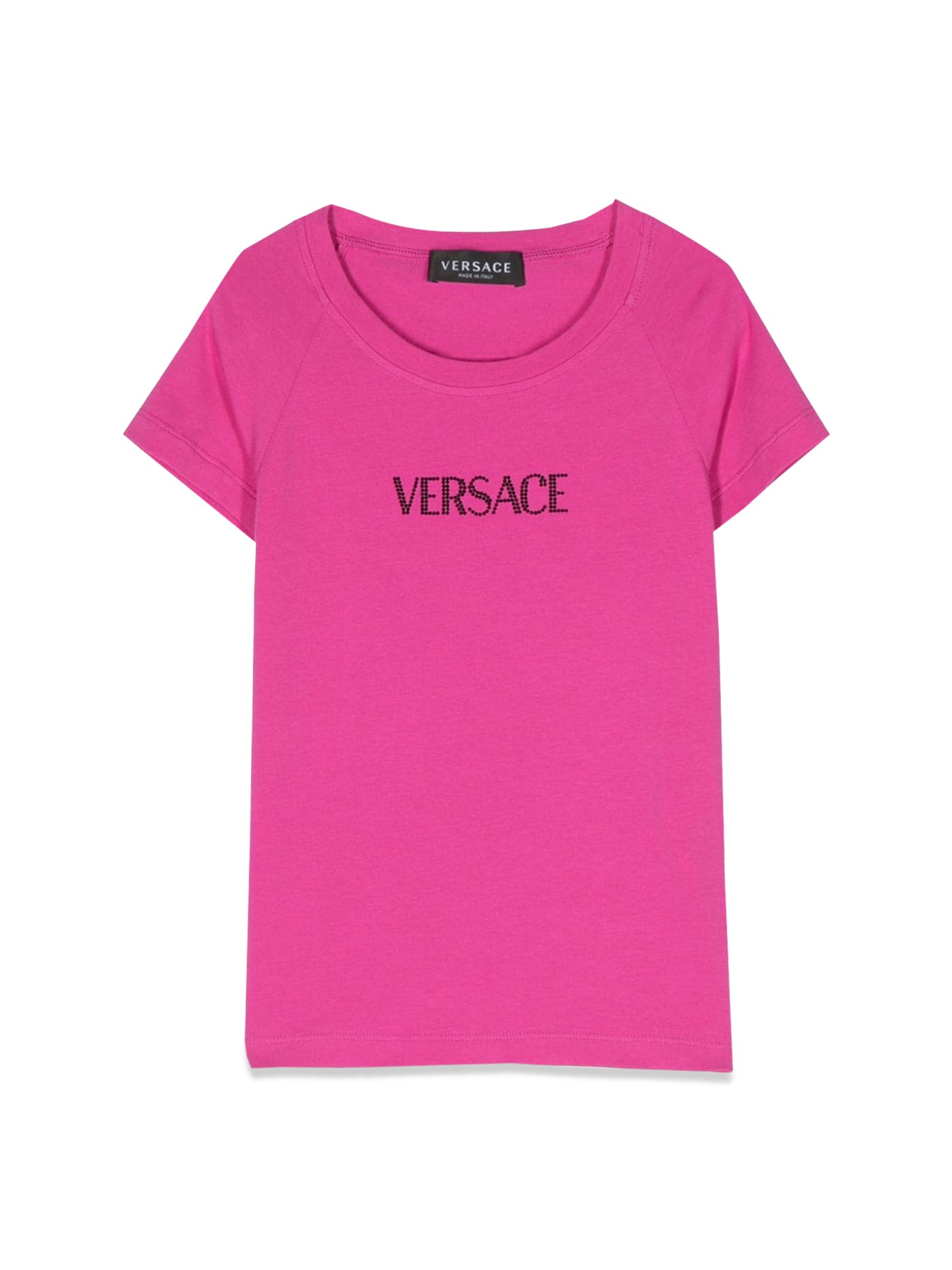 Versace versace rhinestone logo t-shirt