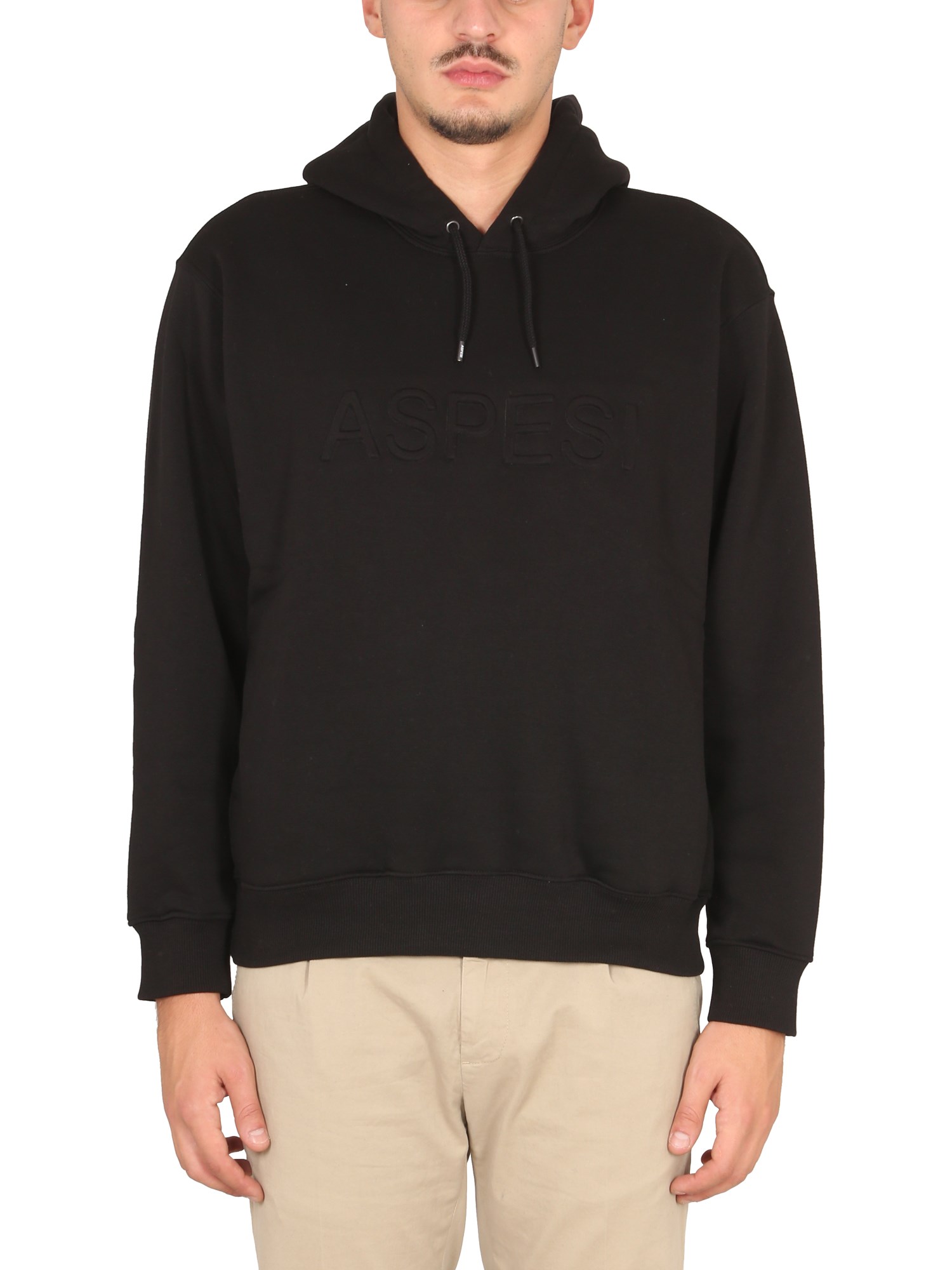 Aspesi aspesi sweatshirt with logo and hood