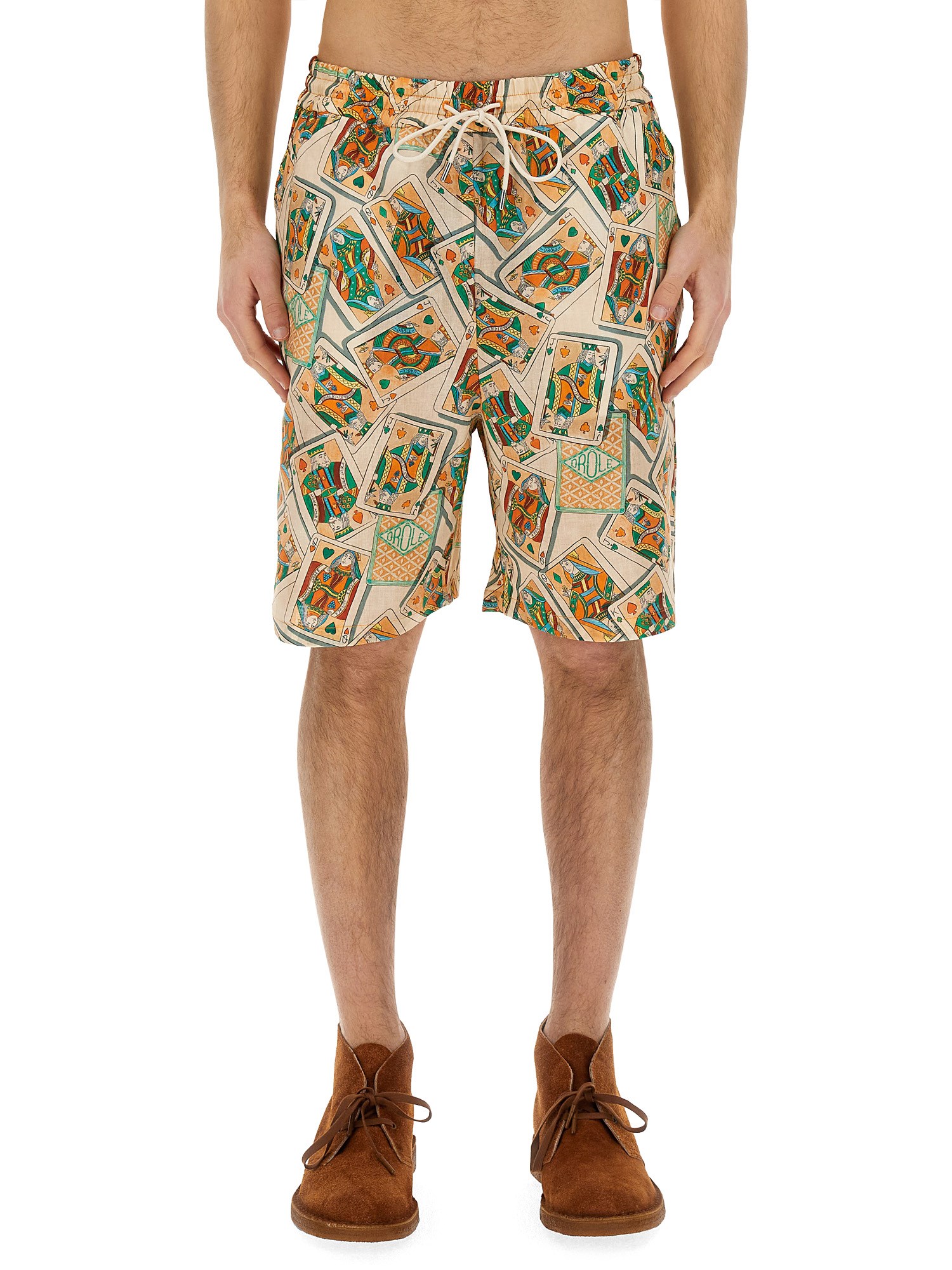 Drôle de Monsieur drôle de monsieur bermuda shorts with print