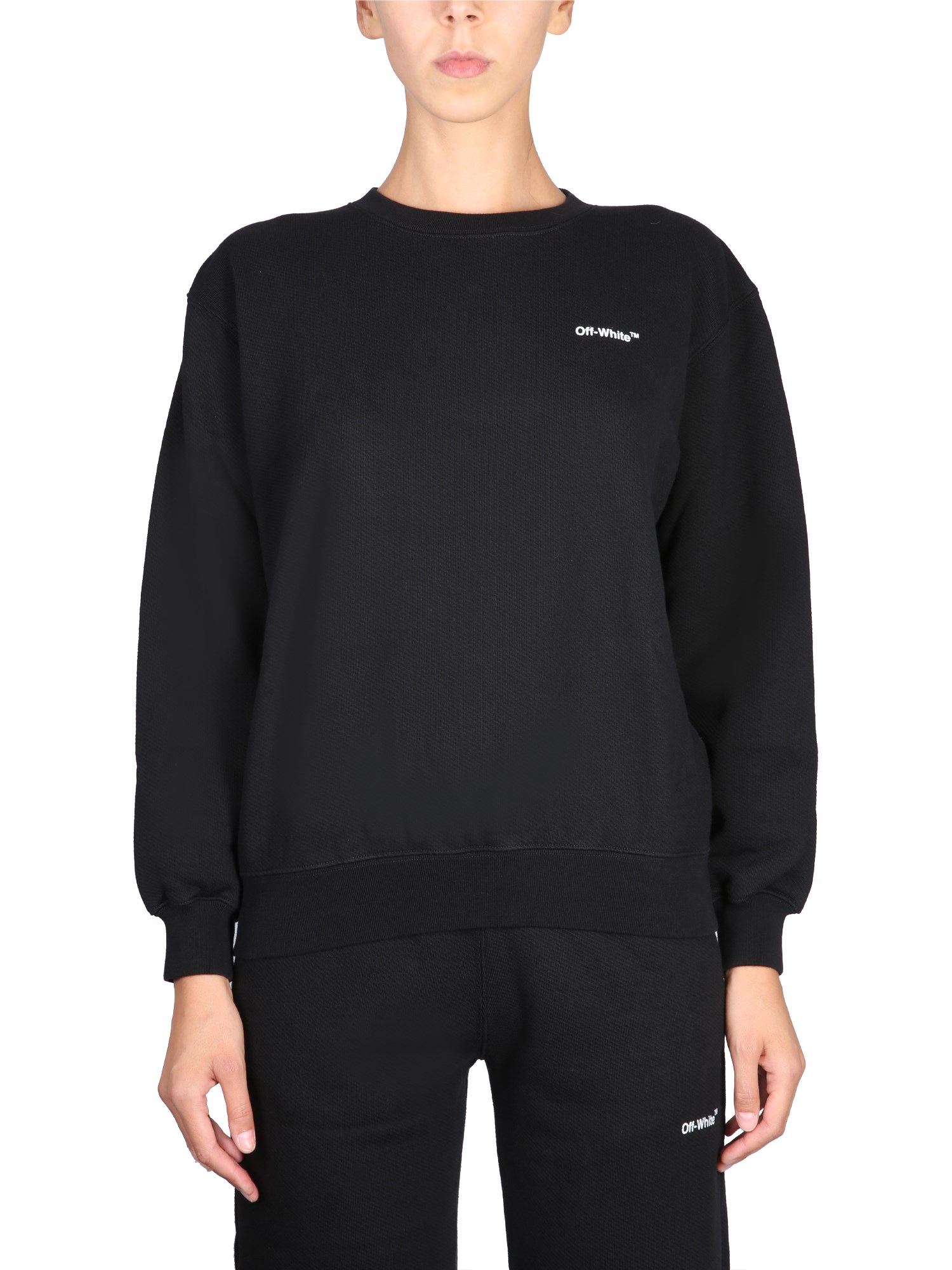 OFF-WHITE off-white sweatshirt with rubberized logo