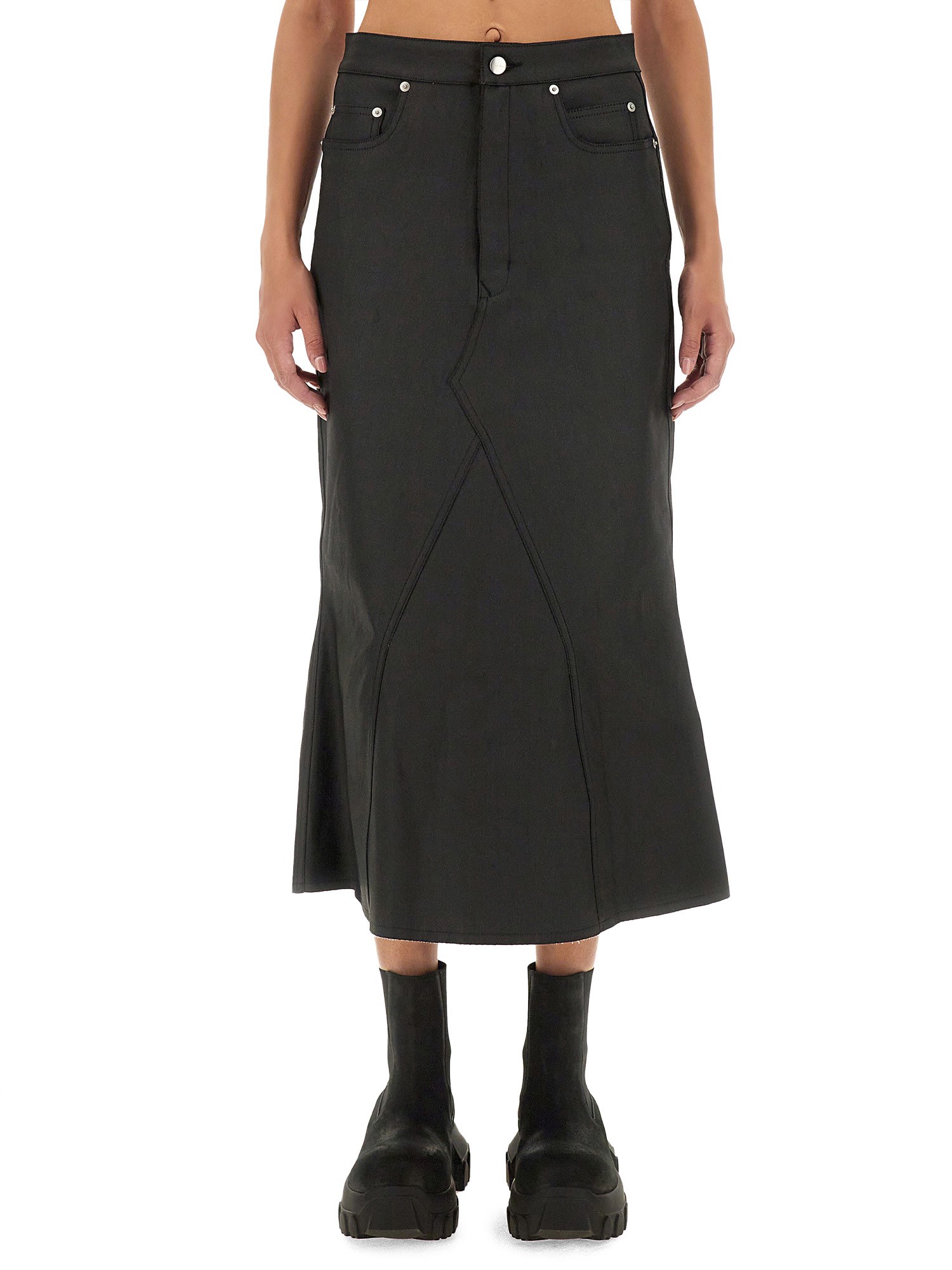 Rick Owens rick owens denim skirt