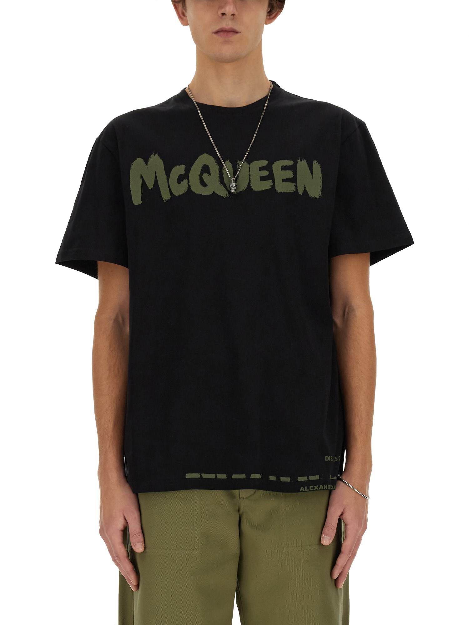 Alexander McQueen alexander mcqueen graffiti logo t-shirt