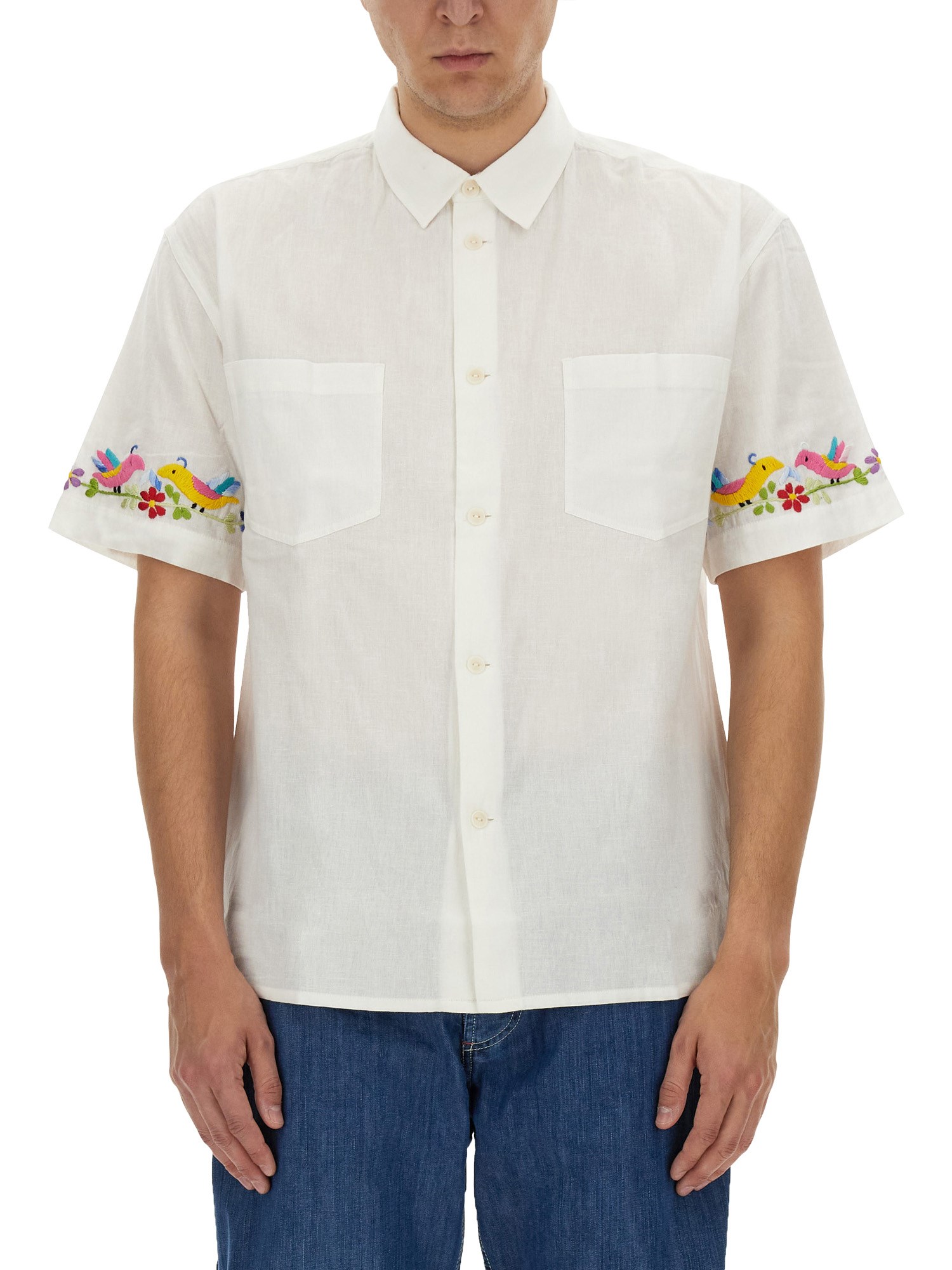 Ymc ymc shirt with embroidery