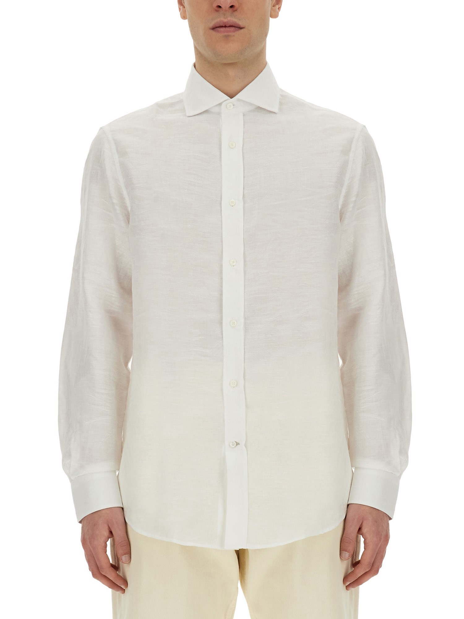 Brunello Cucinelli brunello cucinelli linen blend shirt