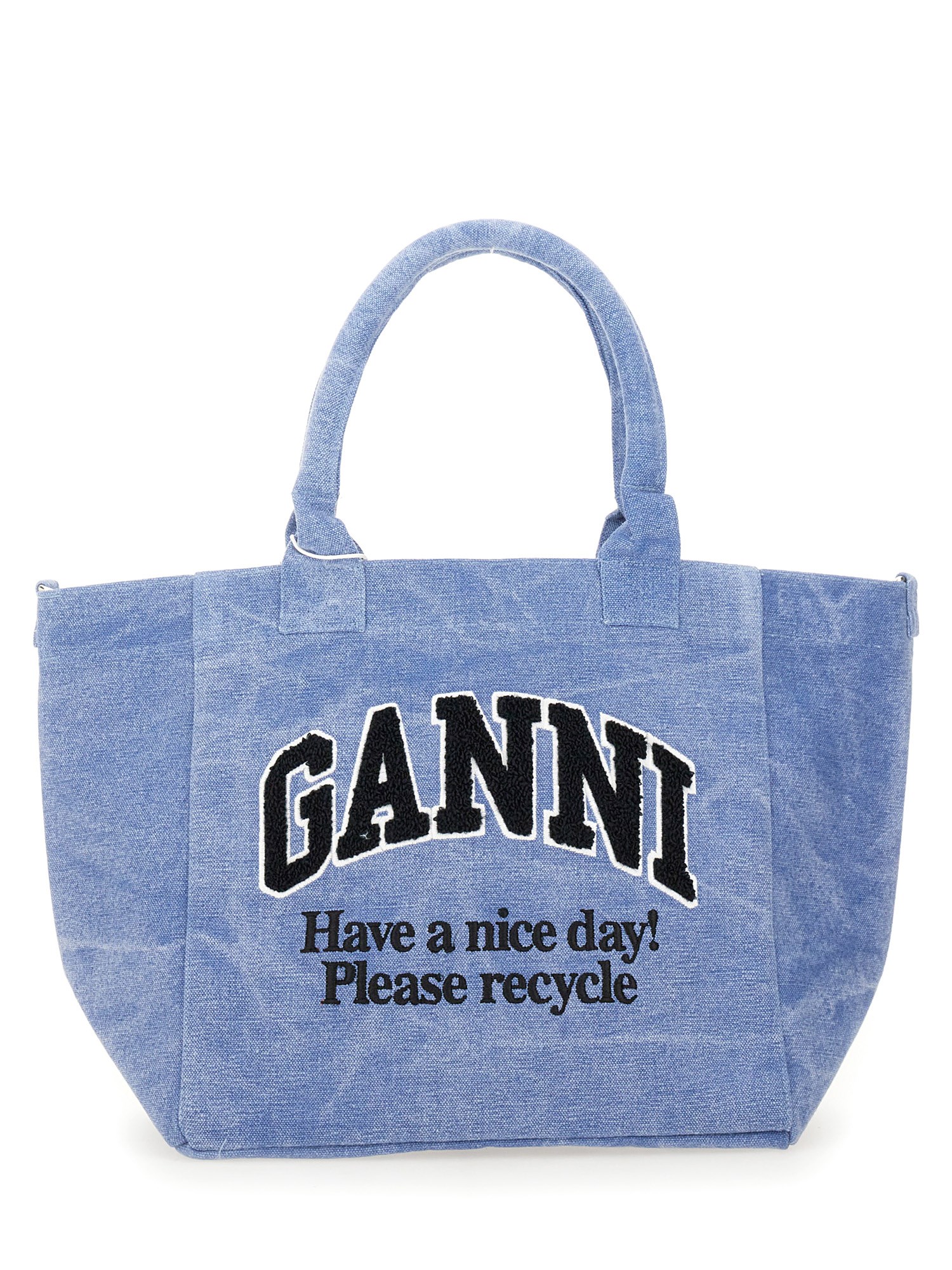 Ganni ganni small shopper bag with logo