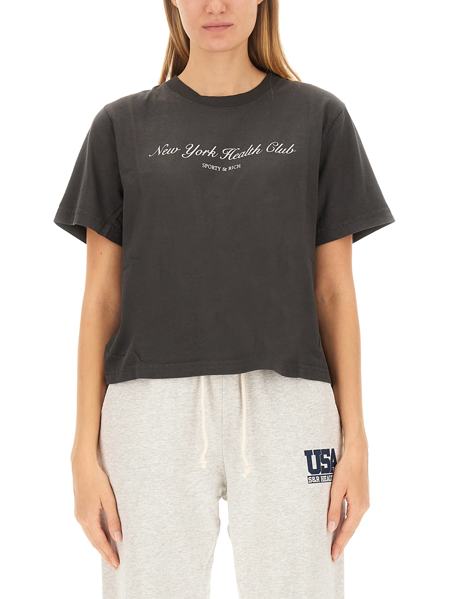 Sporty & Rich sporty & rich logo print t-shirt