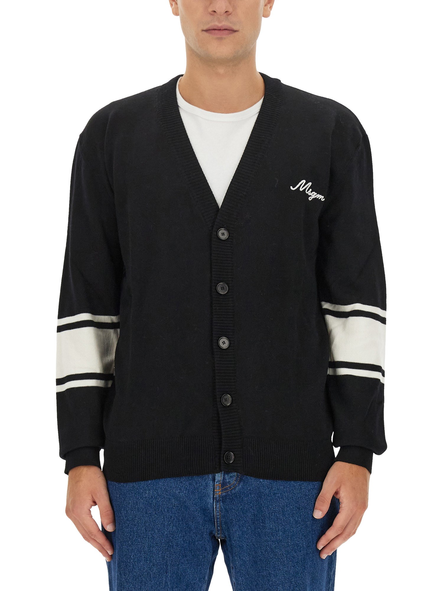 Msgm msgm cardigan with logo