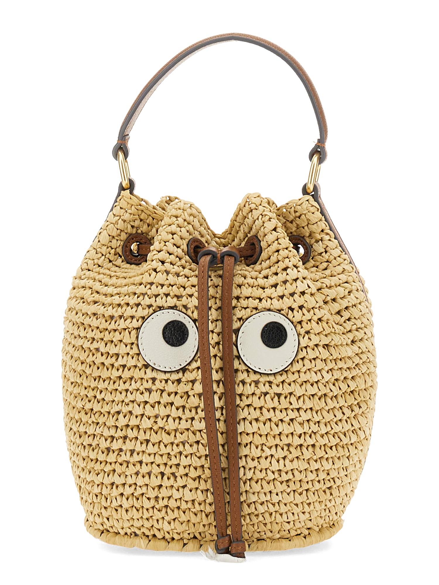 Anya Hindmarch anya hindmarch raffia "eyes" bag