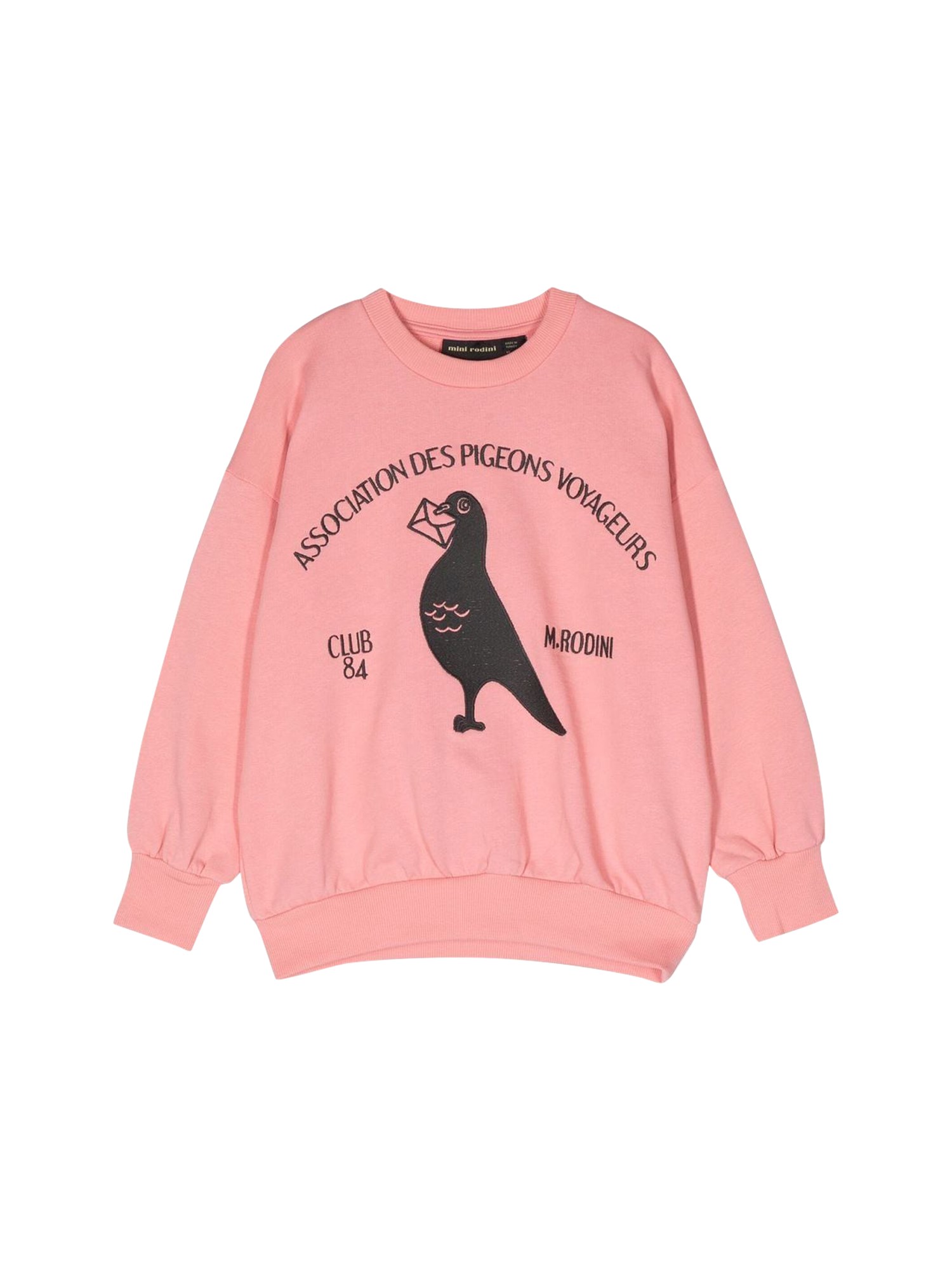 Mini Rodini mini rodini pigeons chenille crewneck sweatshirt