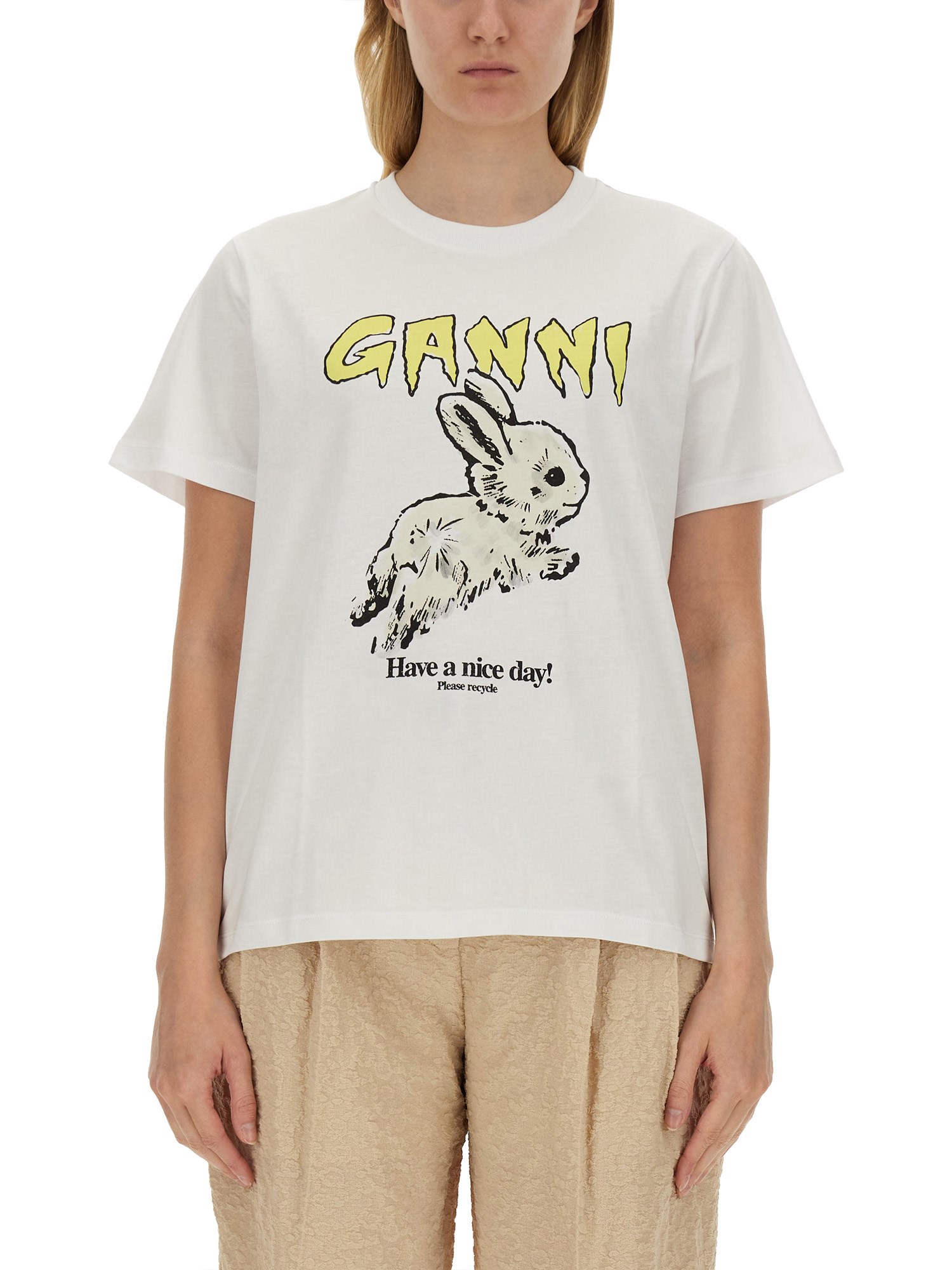 Ganni ganni "bunny" t-shirt
