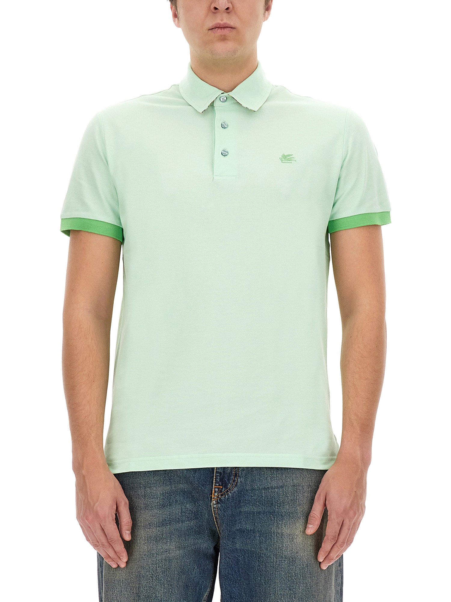 Etro etro polo shirt with pegasus logo