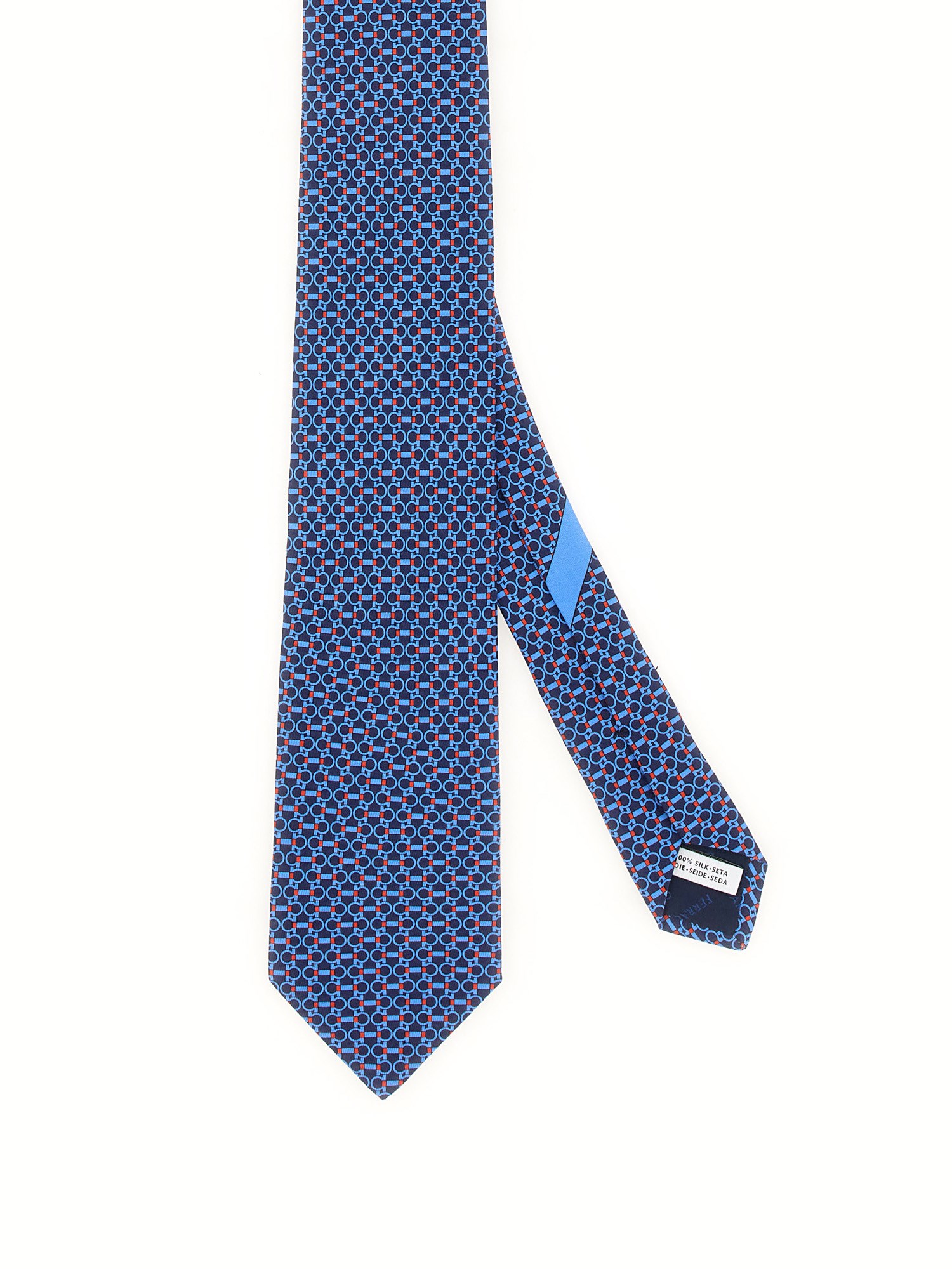 Ferragamo ferragamo tie with logo print