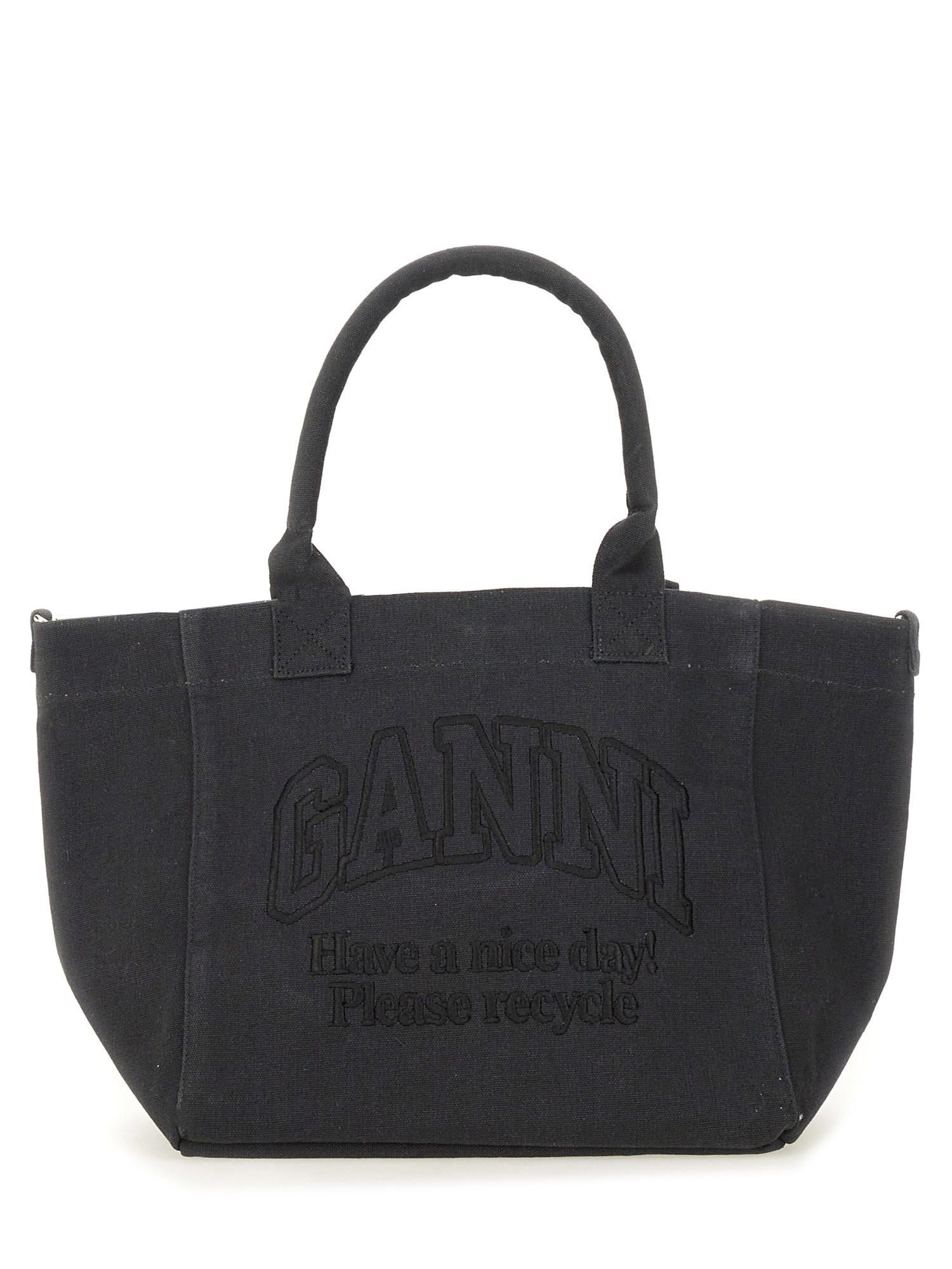 Ganni ganni small shopper bag with logo