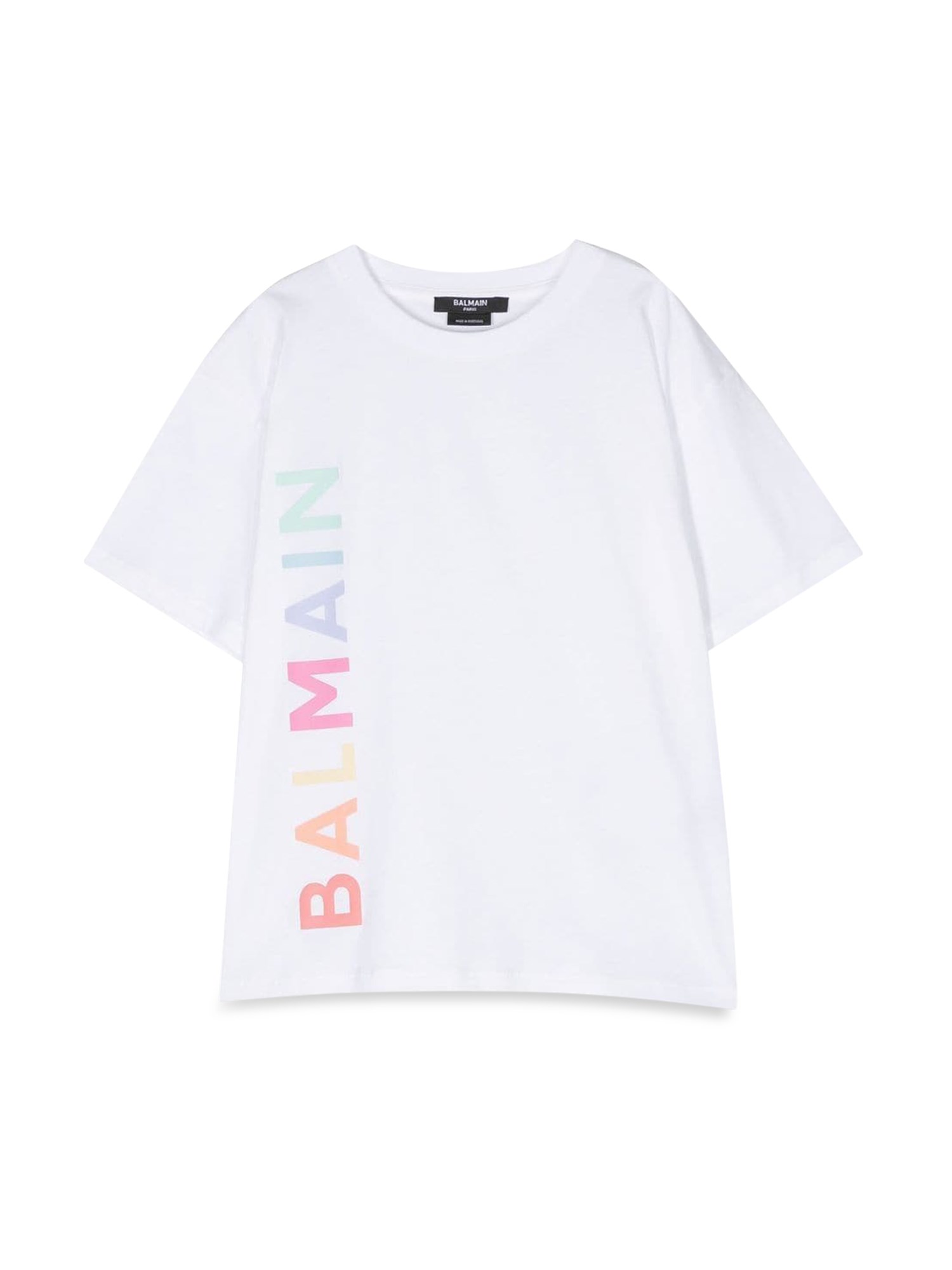 Balmain balmain multicolor vertical logo mc t-shirt