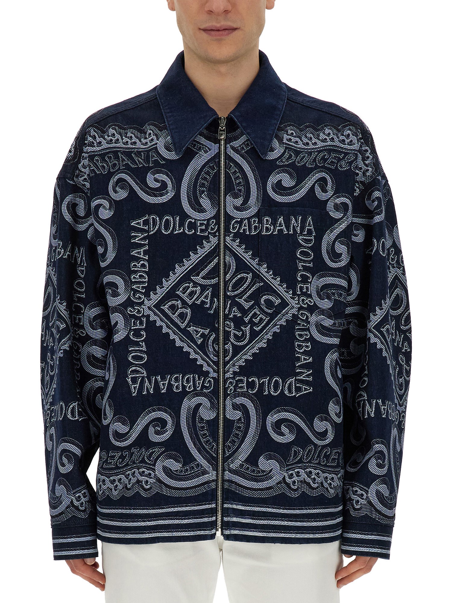 Dolce & Gabbana dolce & gabbana navy print cardigan