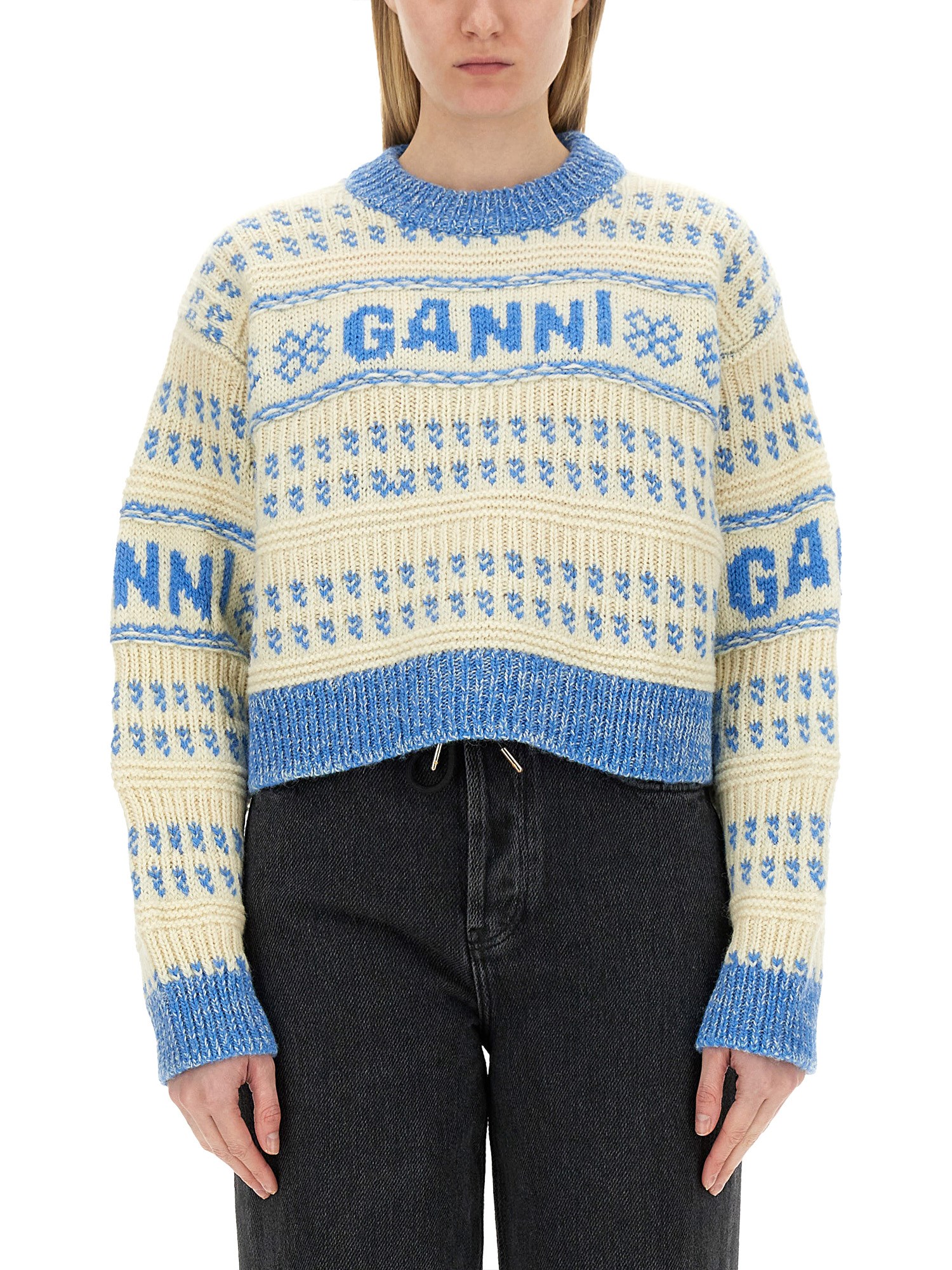 Ganni ganni cropped sweater