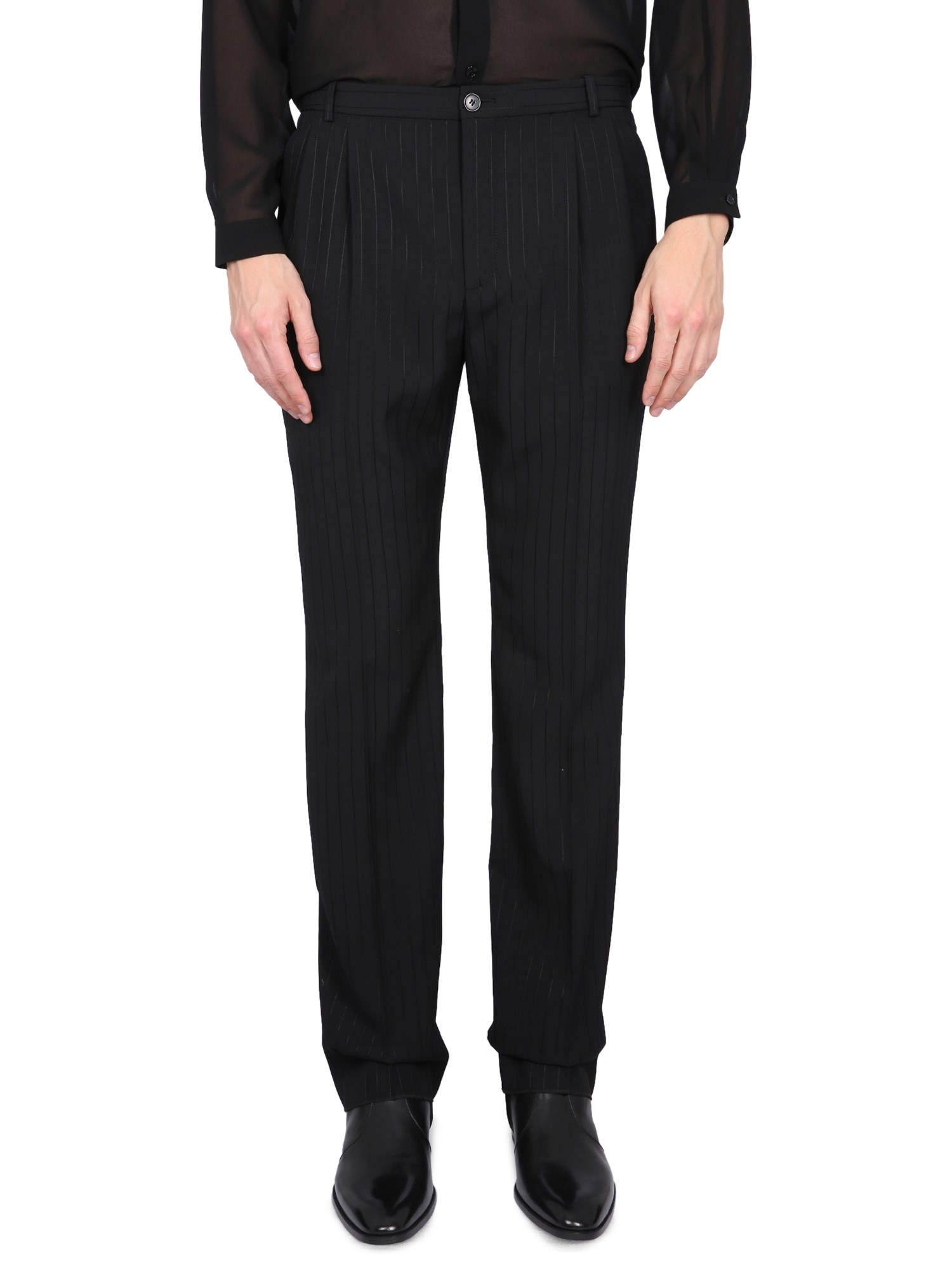 Saint Laurent saint laurent straight shantung pants