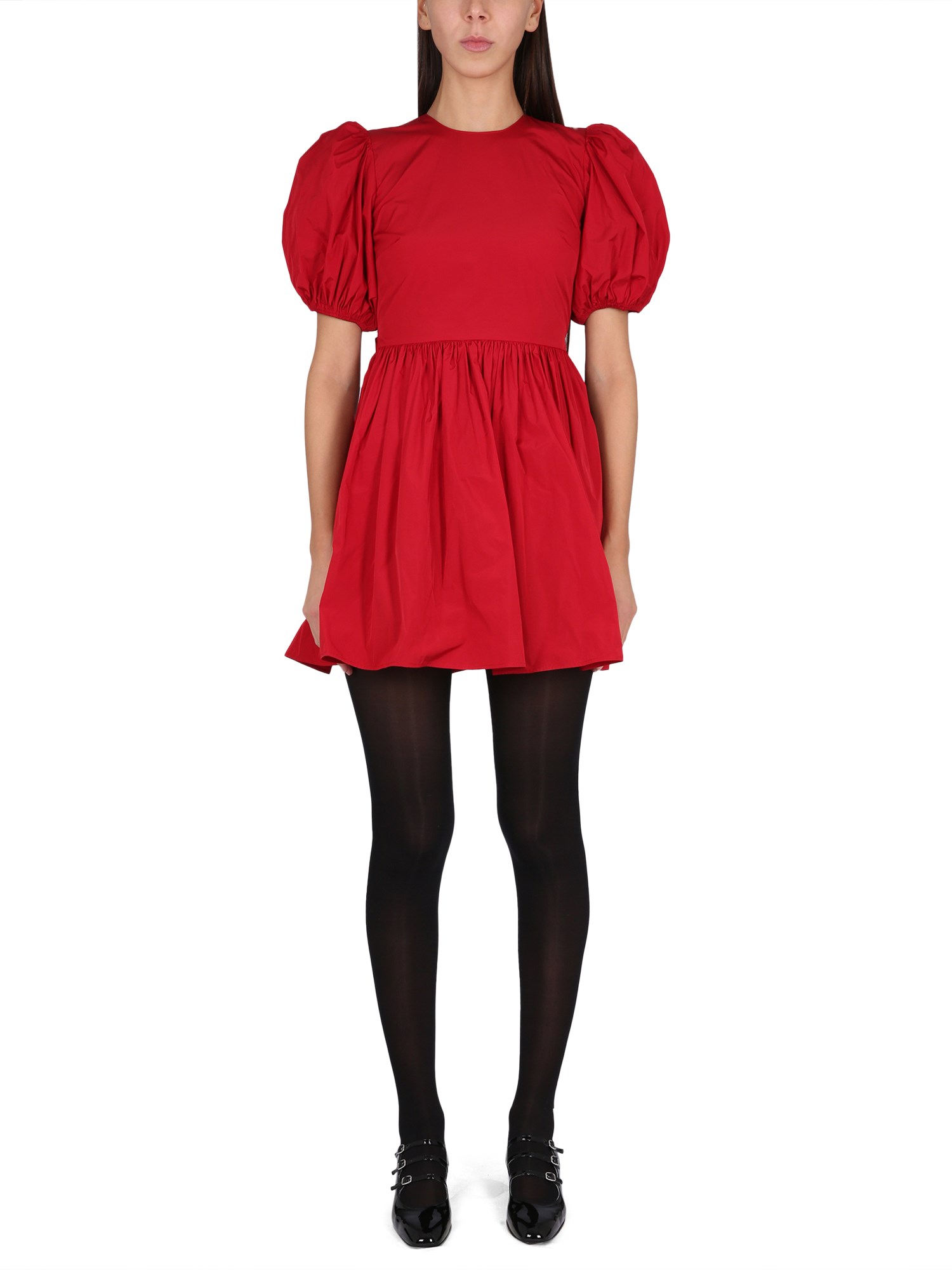 Red Valentino red valentino taffeta dress with bow